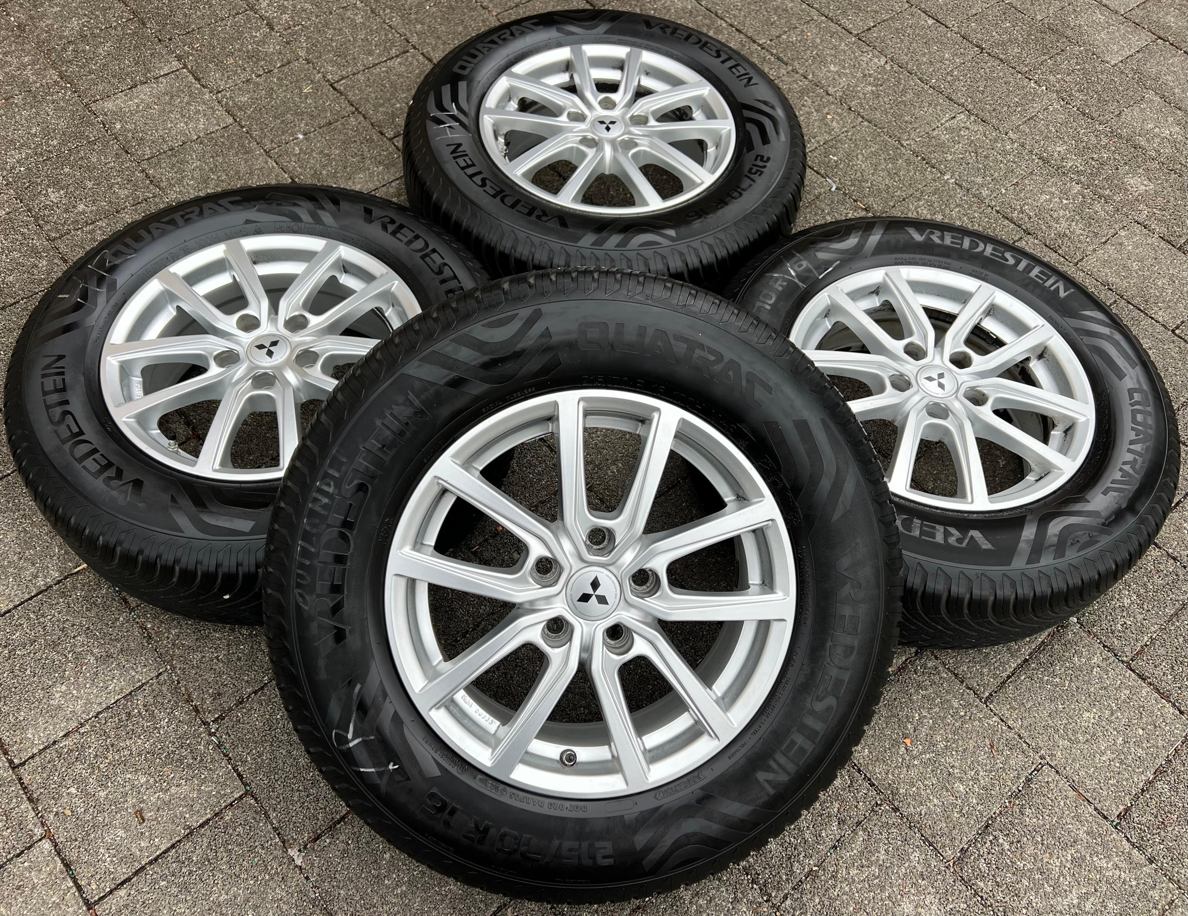 4 ORIGINAL 16" ALU GANZJAHRESRÄDER MITSUBISHI OUTLANDER III GFW 215/70R16 100H