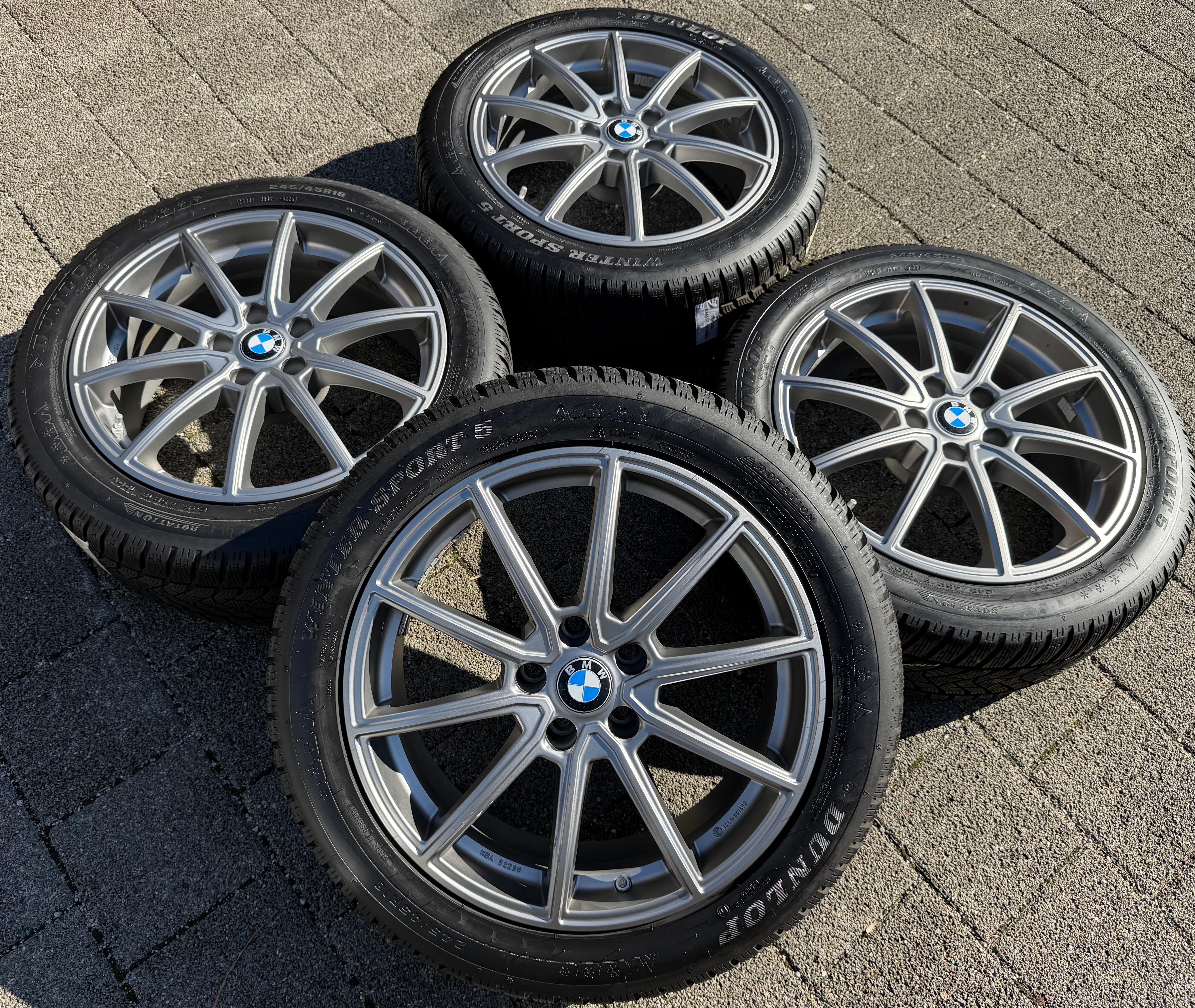 4 RUOTE IN LEGA DA 18" INVERNALI BMW SERIE 5 G30 G31 G5K G5L i4 G4C G26 245/45R18 100V