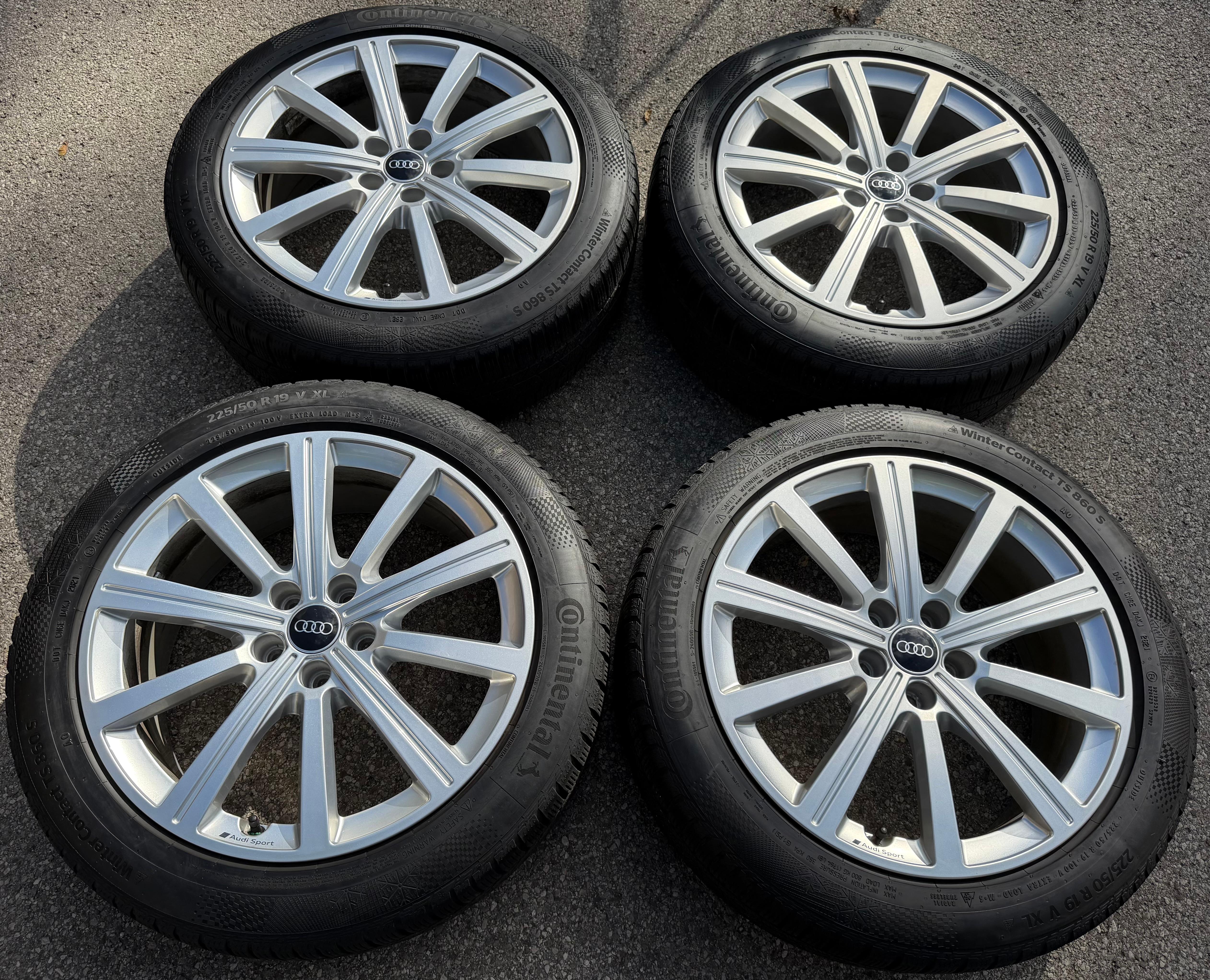 4 Original 19" Alu Winterräder Audi RSQ3 F3 83A601025AB 225/50R19 99V Continental