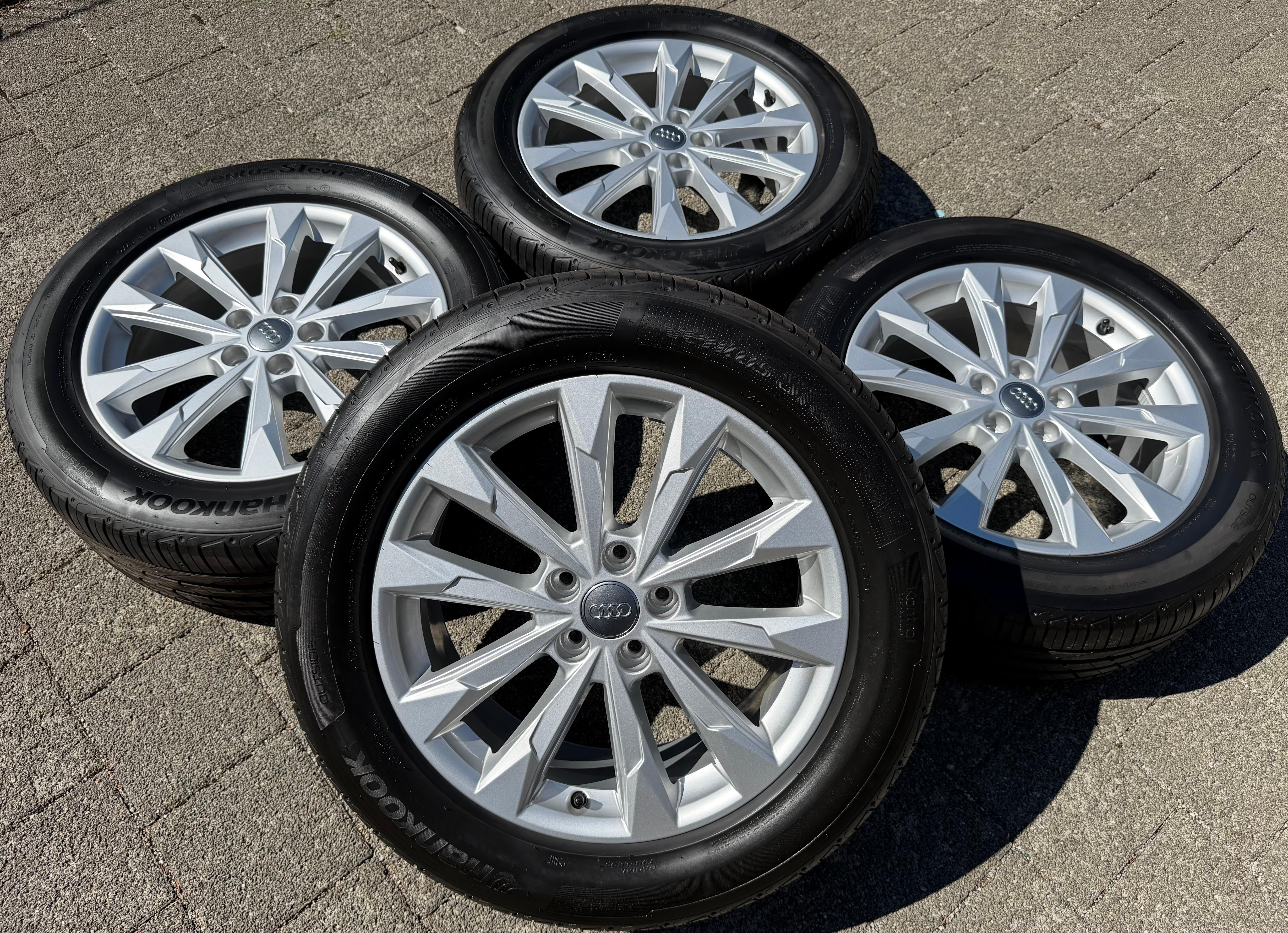 4 Original 18" Alu Sommerräder Audi Q3 F3 83A 83A601025G 235/55R18 100V Hankook