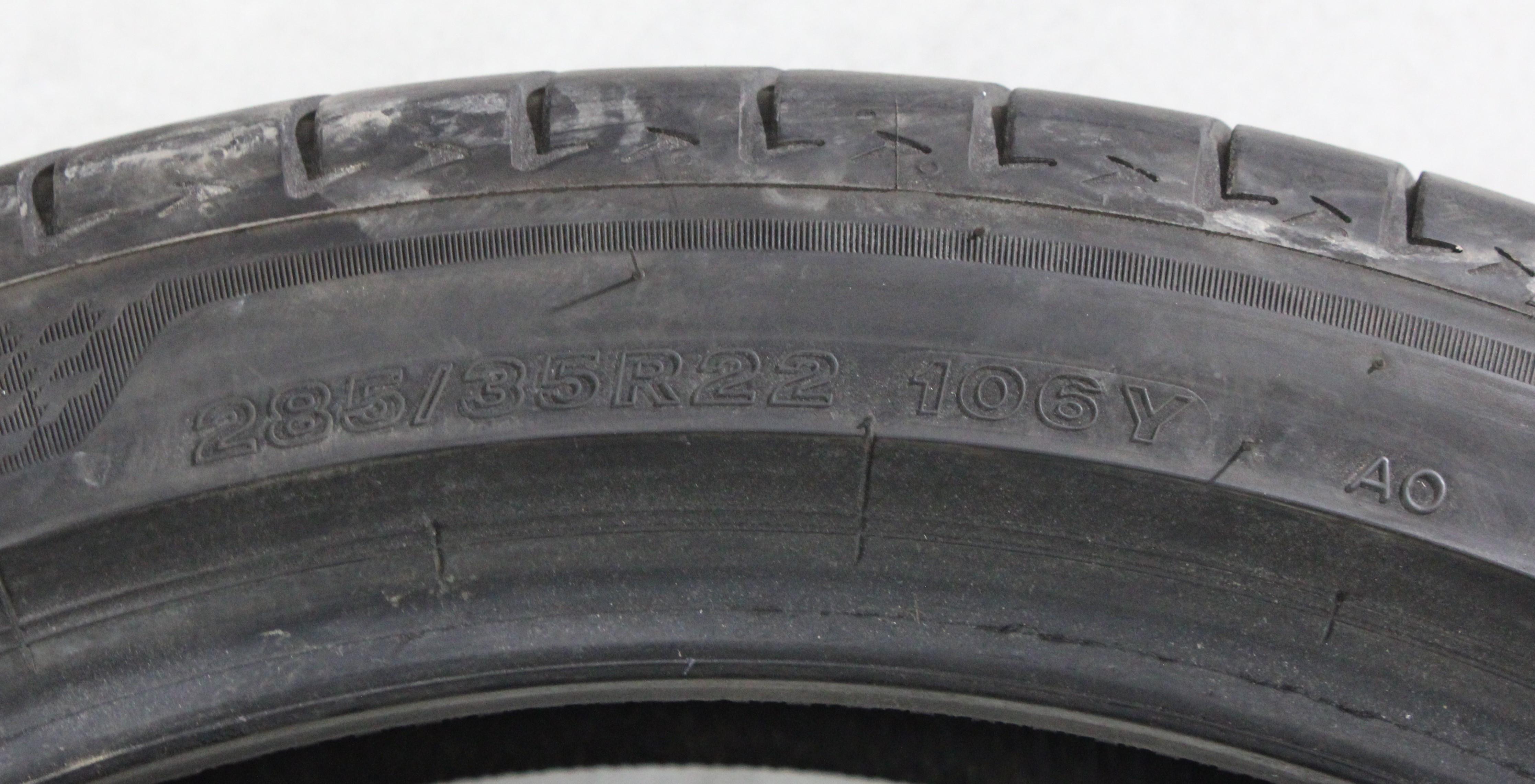 4 x 285/35R22 106Y Sommerreifen Bridgestone Turanza T005 AO 2x4,5-5mm/2x5-5,5mm 2023 Silent