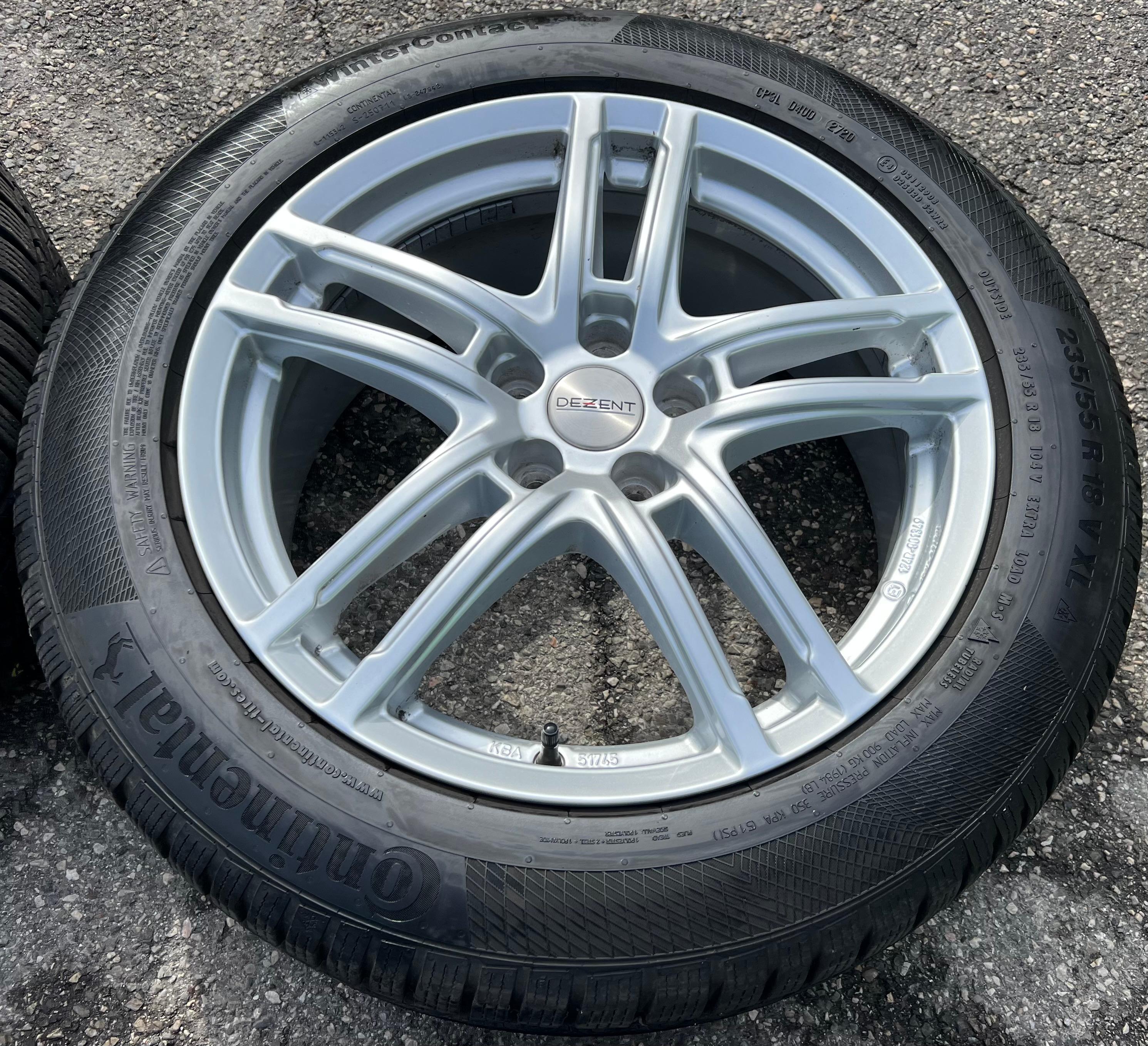 4 Alu 18" Winterräder Volvo S90 II V90 XC40 C40 X 235/55R18 104V Continental