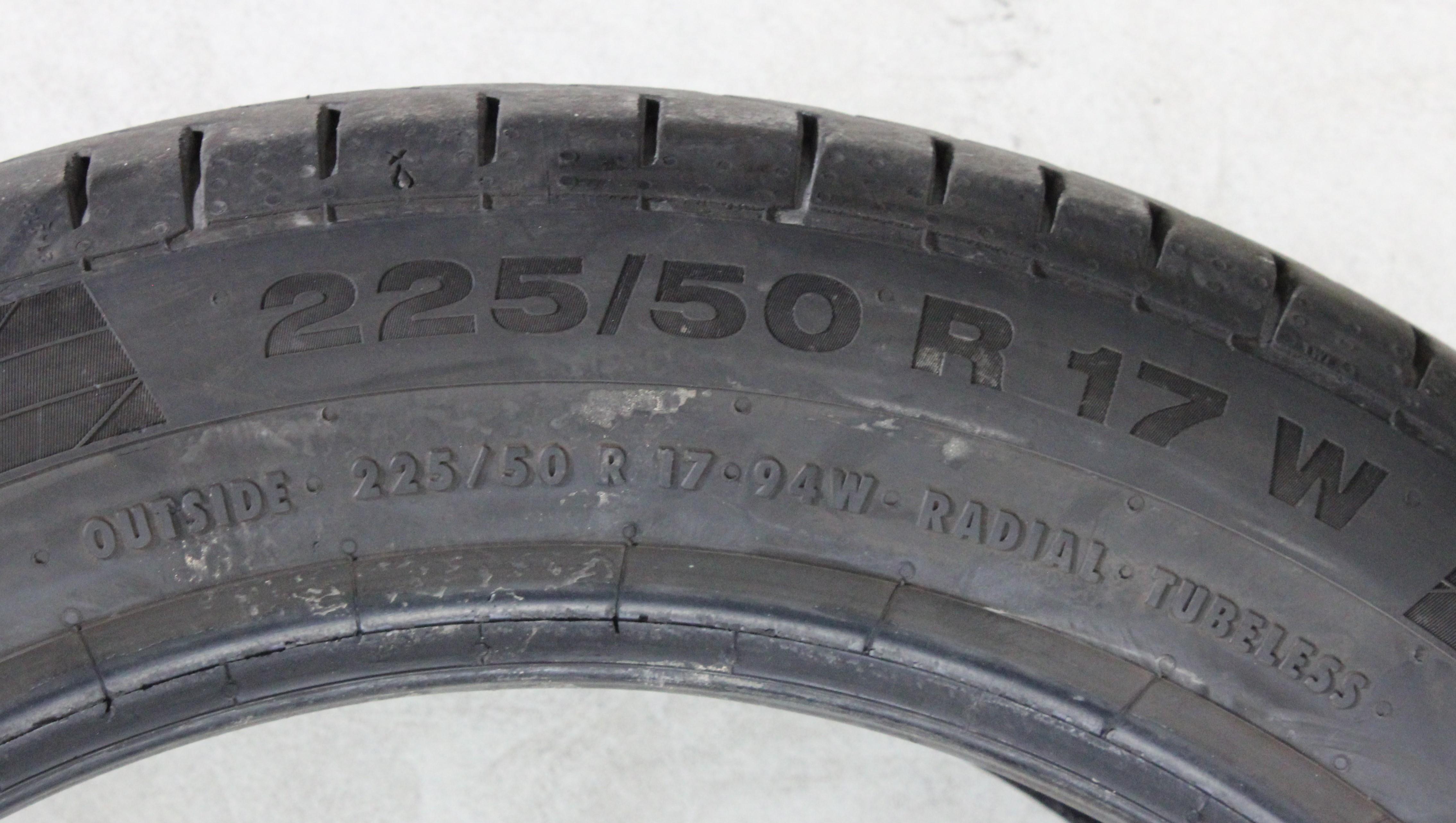 2 neumáticos de verano Continental Sport Contact 5 SSR* Runflat 225/50R17 94W, 5,5-6 mm, 2023
