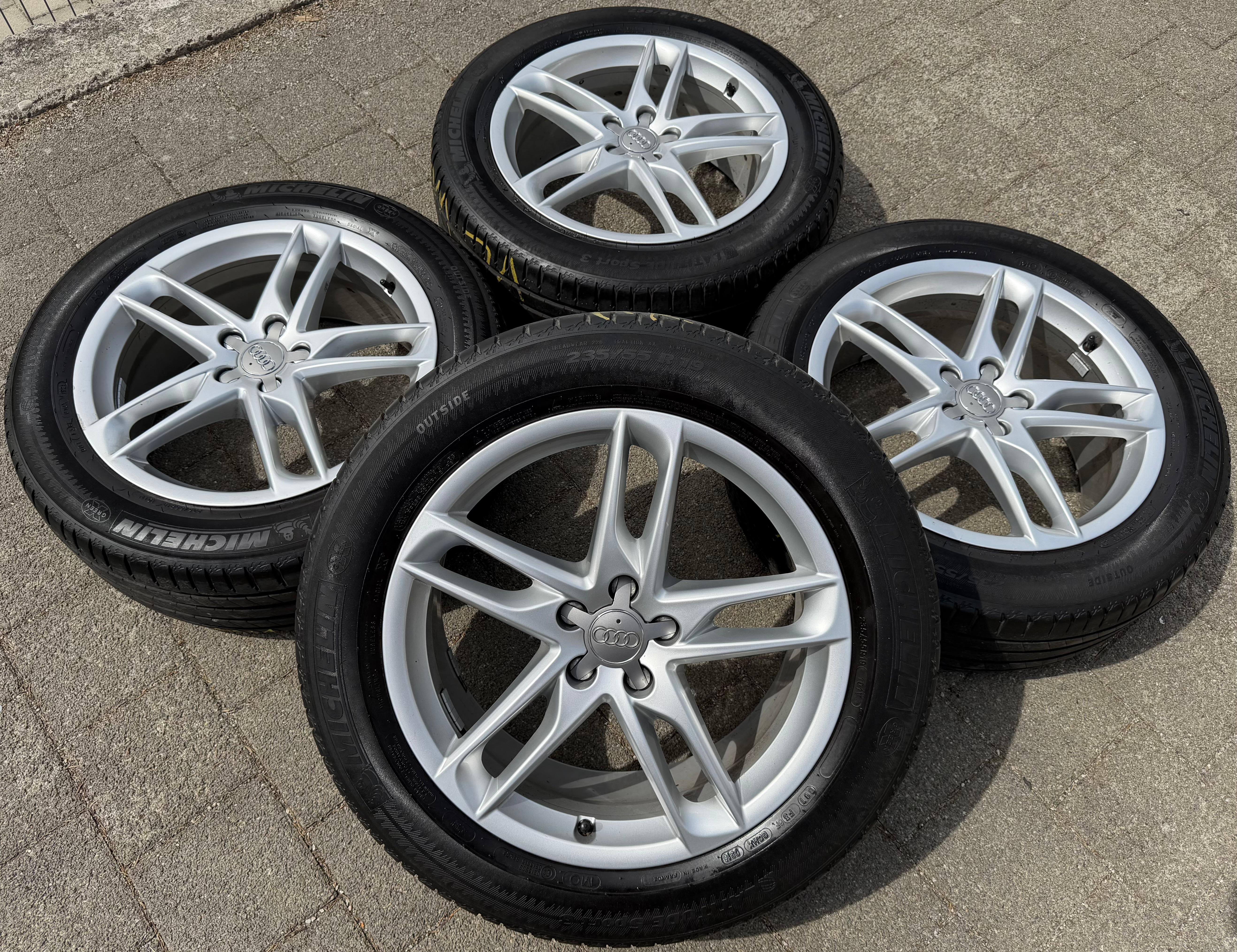 4 ORIGINAL 19" ALU SOMMERRÄDER AUDI Q5 8R 8R0601025BN 8x19 ET39 FREIHAUS