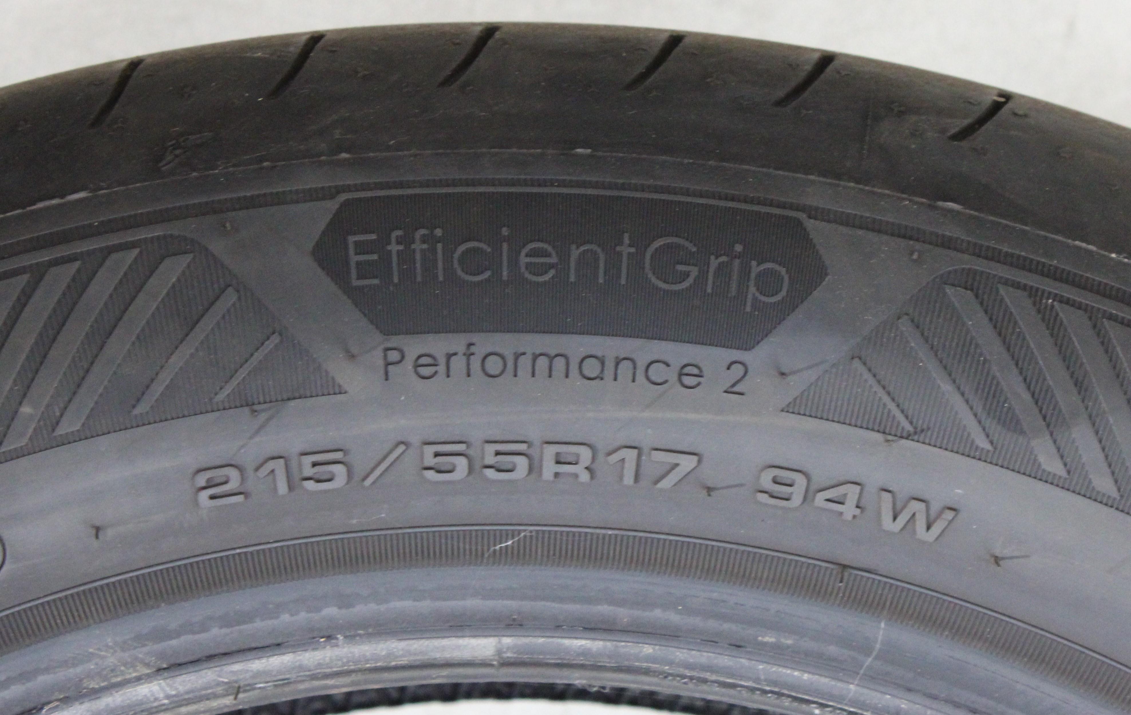 4 neumáticos de verano Goodyear Efficient Grip Performance 2, 215/55R17 94W, 6 mm, 2024, con sellado