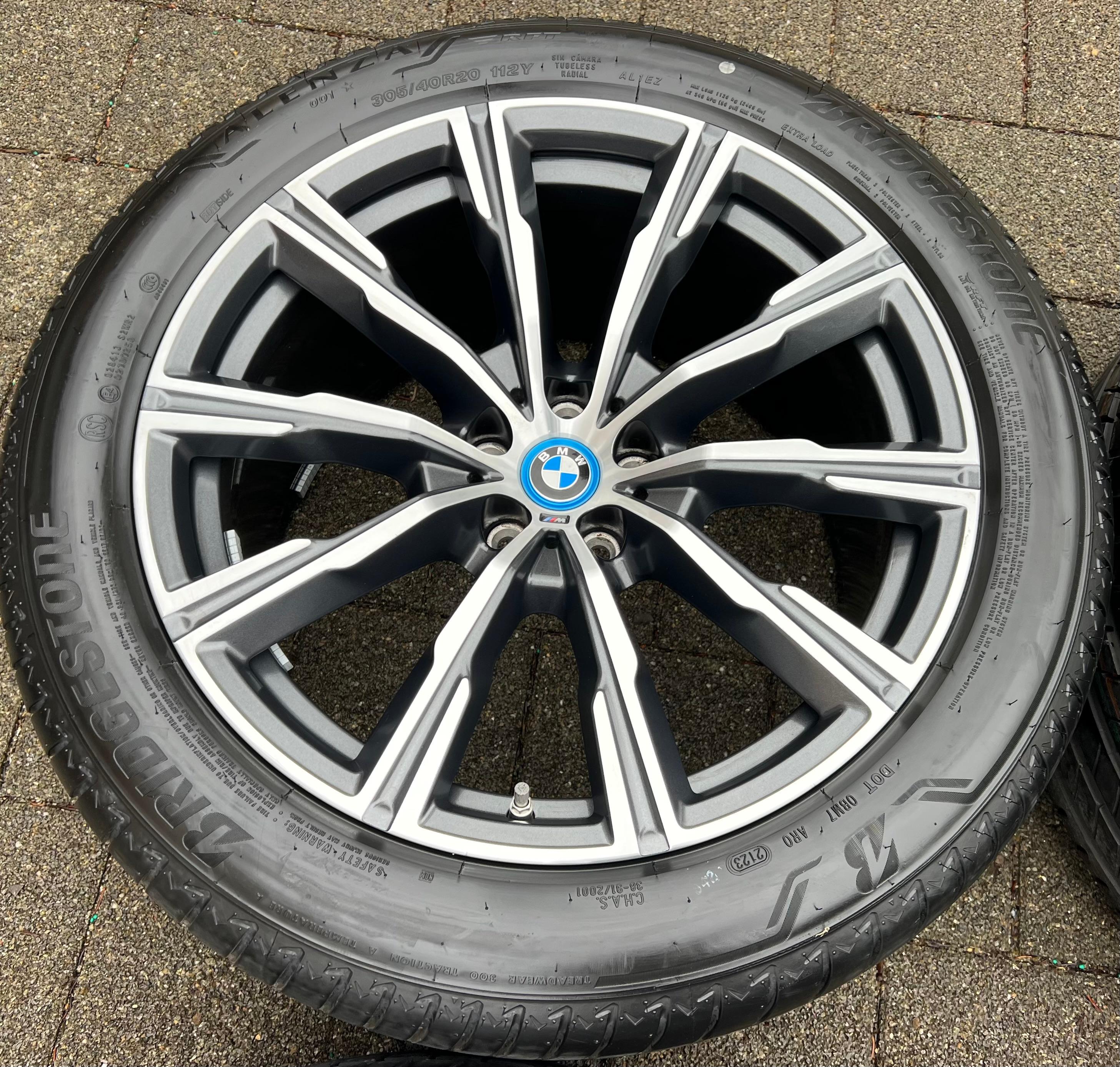 4 CERCHI ESTIVI ORIGINALI IN ALLUMINIO DA 20" BMW X5 G05 X6 G06 STYLING M740 275/45R20 110Y 305/40R20 112Y