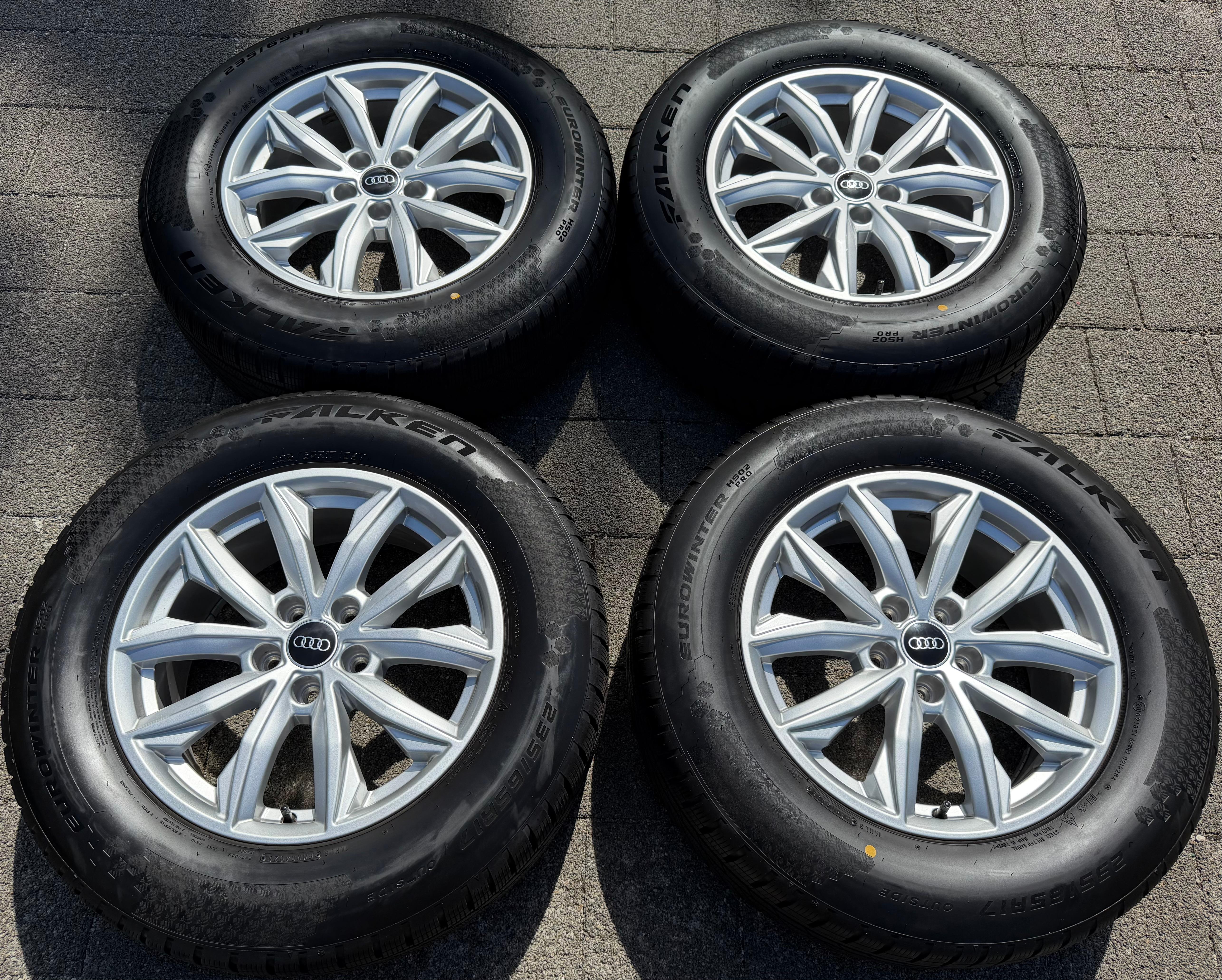 4 Original 17" Alu Winterräder Audi Q5 FY 80A601025J 7x17 ET34 235/65R17 108V 2025