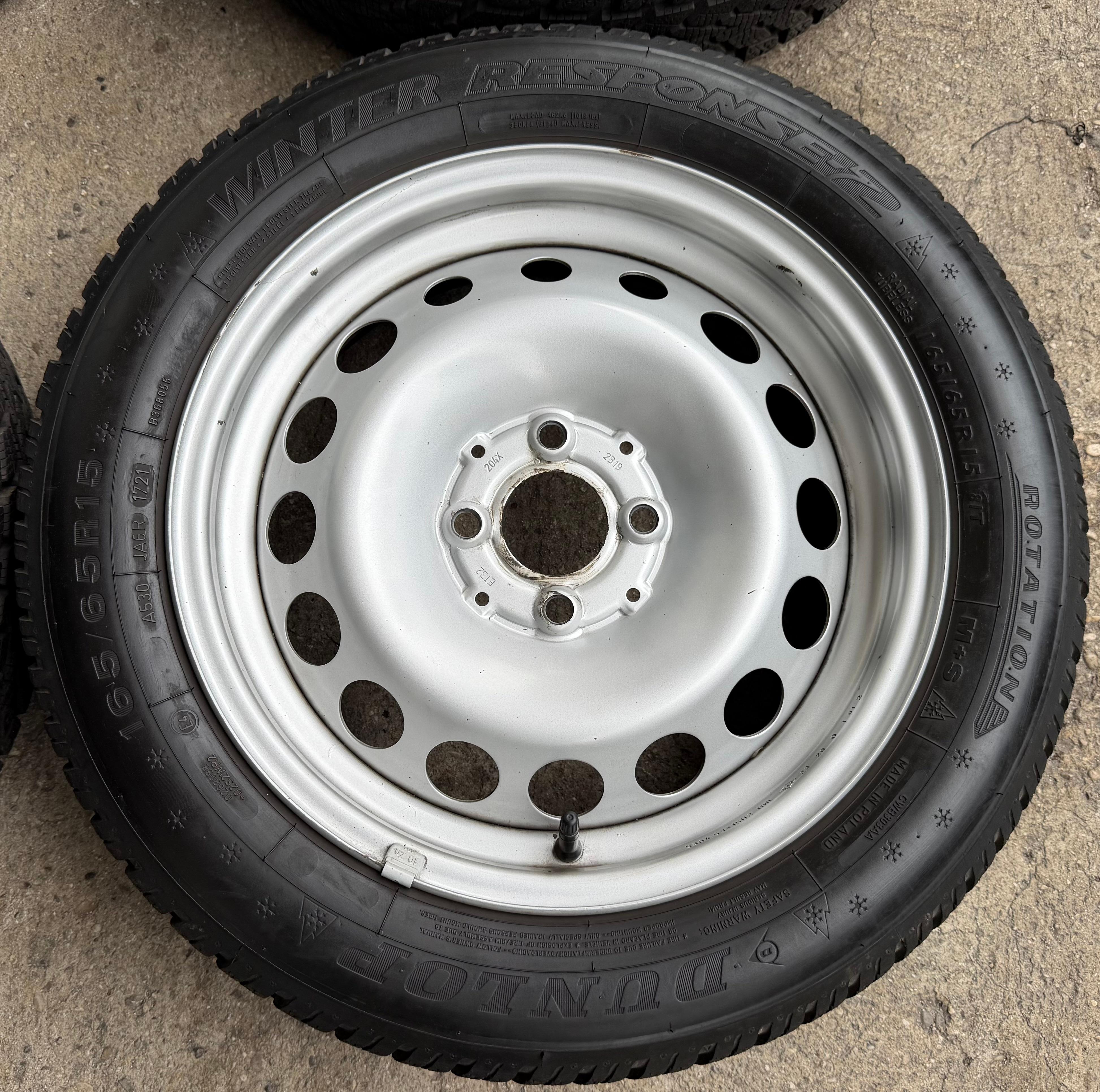4 Original Winterräder Smart 453 165/65R15 81T 185/60R15 84T Dunlop RDKS 2021