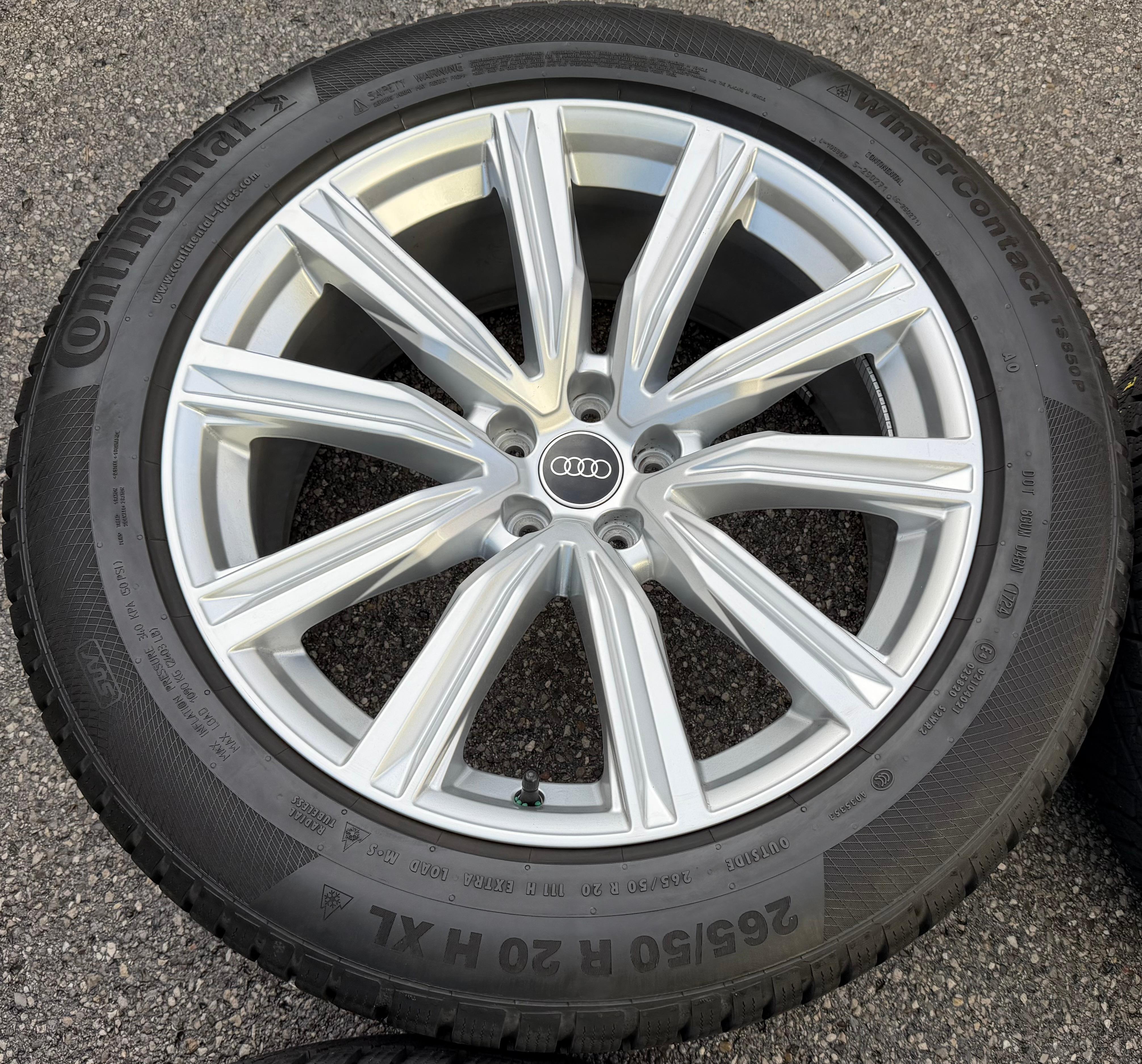 4 Original 20" Alu Winterräder Audi Q8 SQ8 4M8601025DK 265/50R20 111H Continental