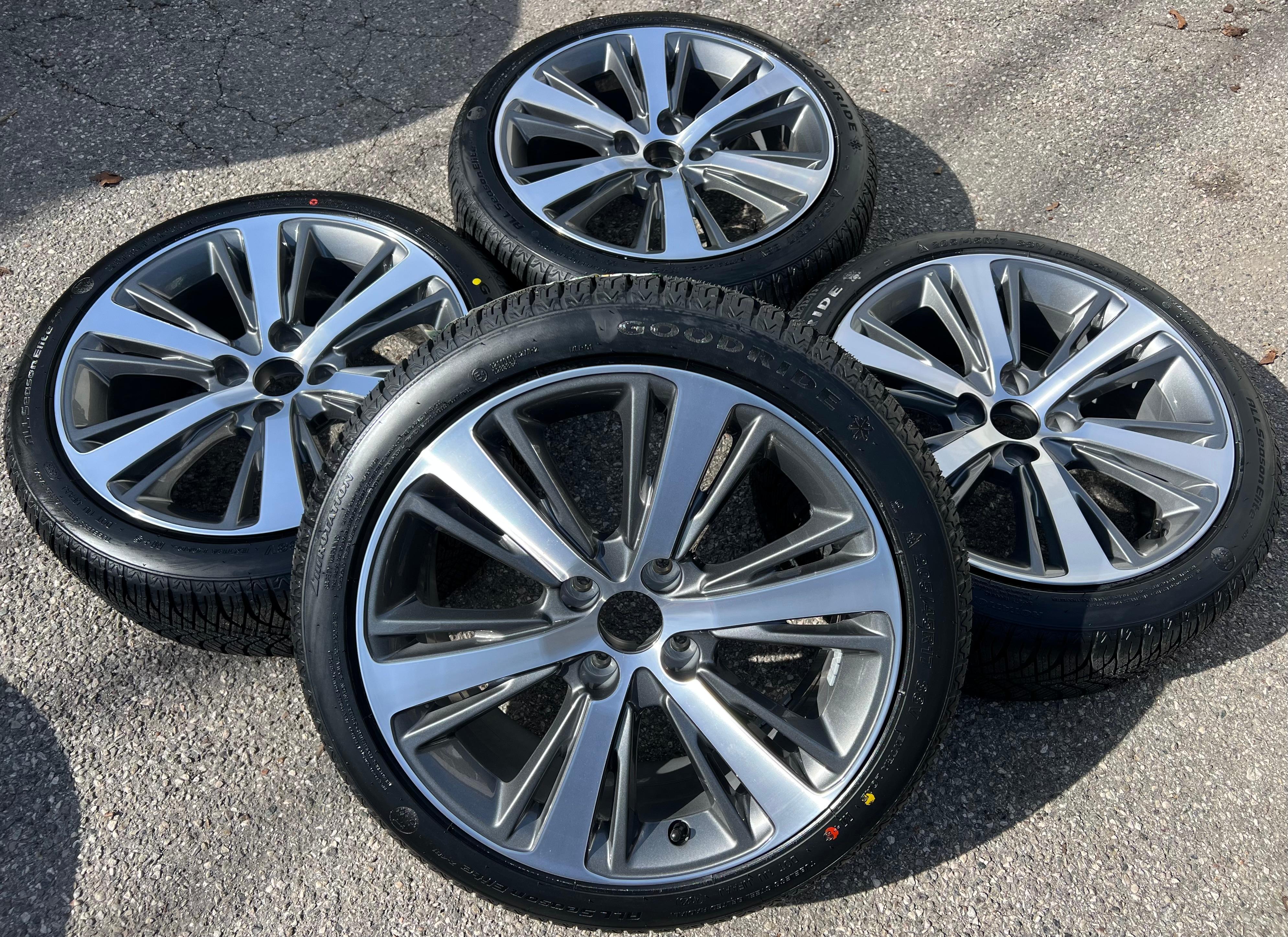 4 ORIGINAL 17" ALU ALLWETTERRÄDER PEUGEOT 208 205/45R17 88V M+S NEU 2023