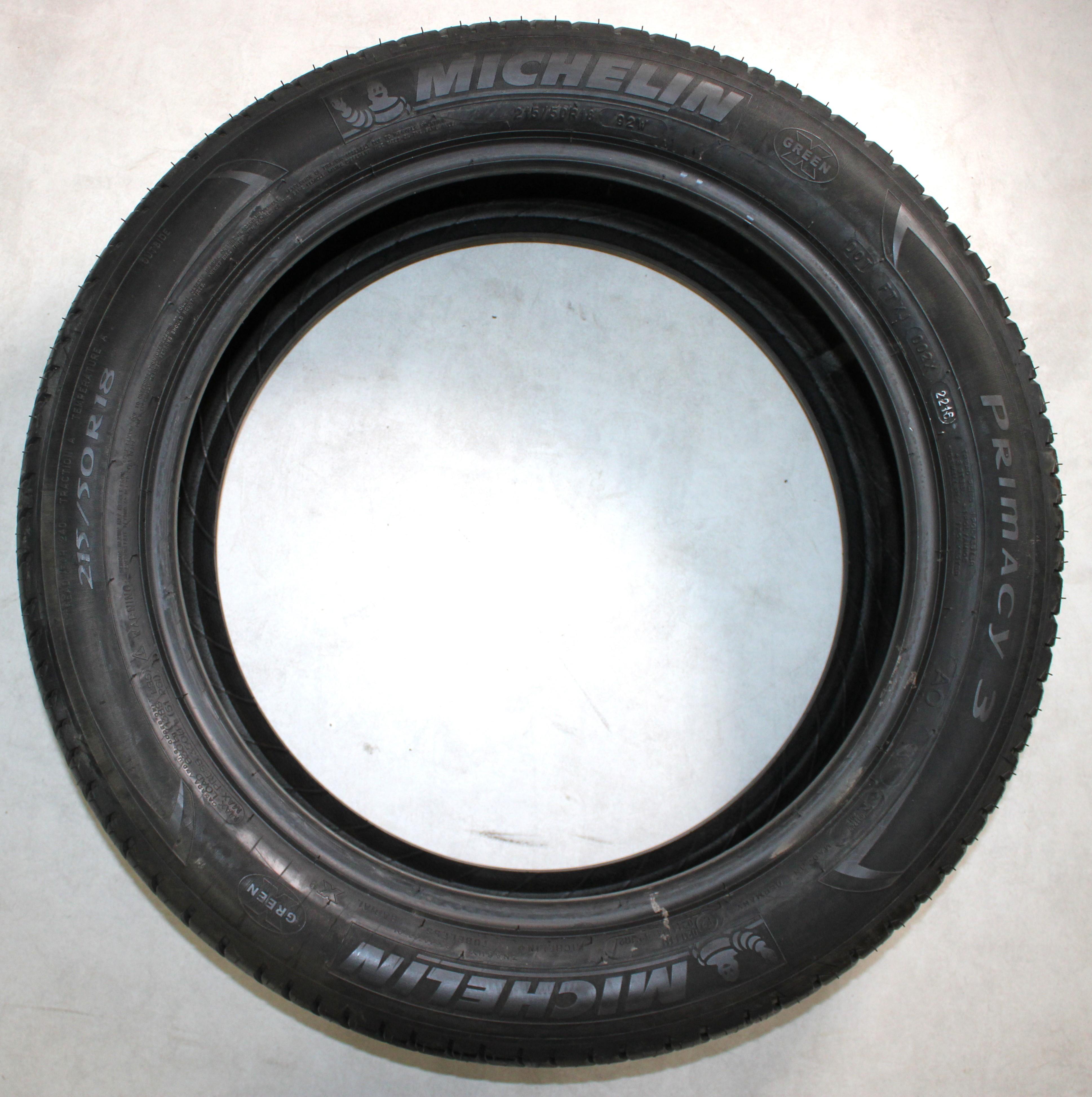 4 x 215/50R18 92W Sommerreifen Michelin Primacy 3 AO Volles Profil 2016 Freihaus