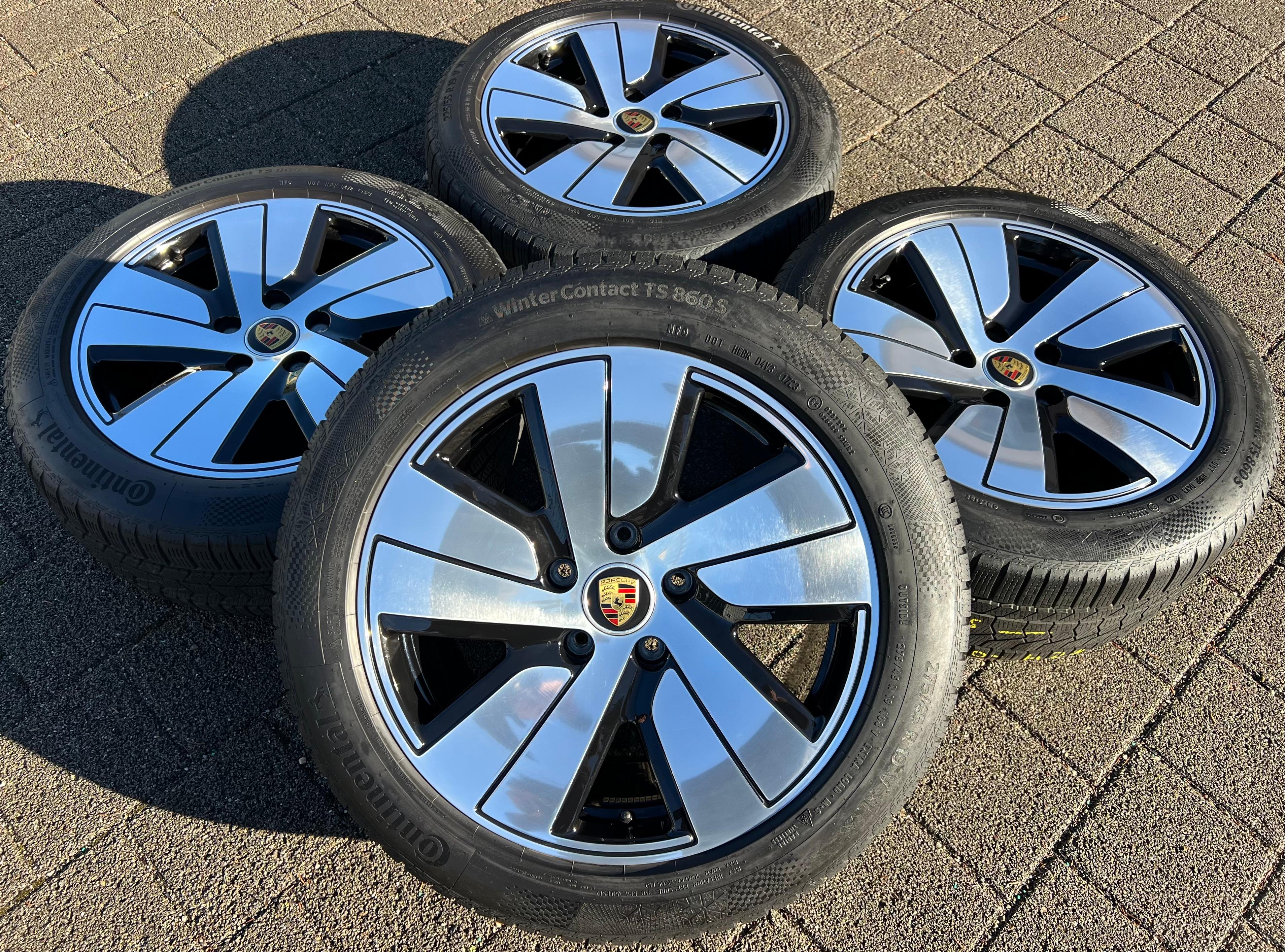 4 ruedas de invierno de aleación originales de 19" para PORSCHE TAYCAN AERO CONTINENTAL con RDKS