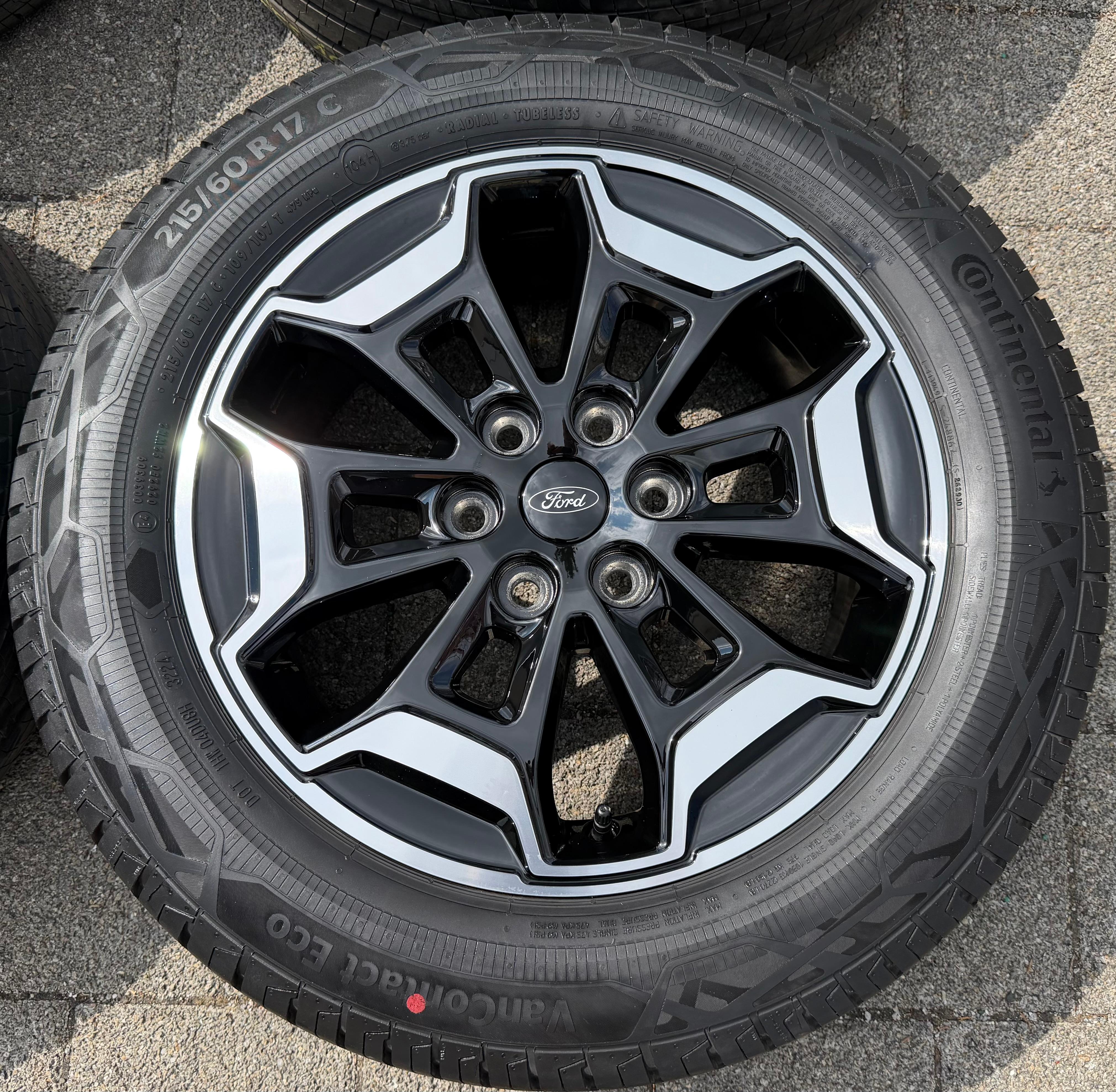 4 llantas de aluminio originales de 17" para Ford Transit Tourneo Custom NXN 2024 con sistema RDKS de Continental