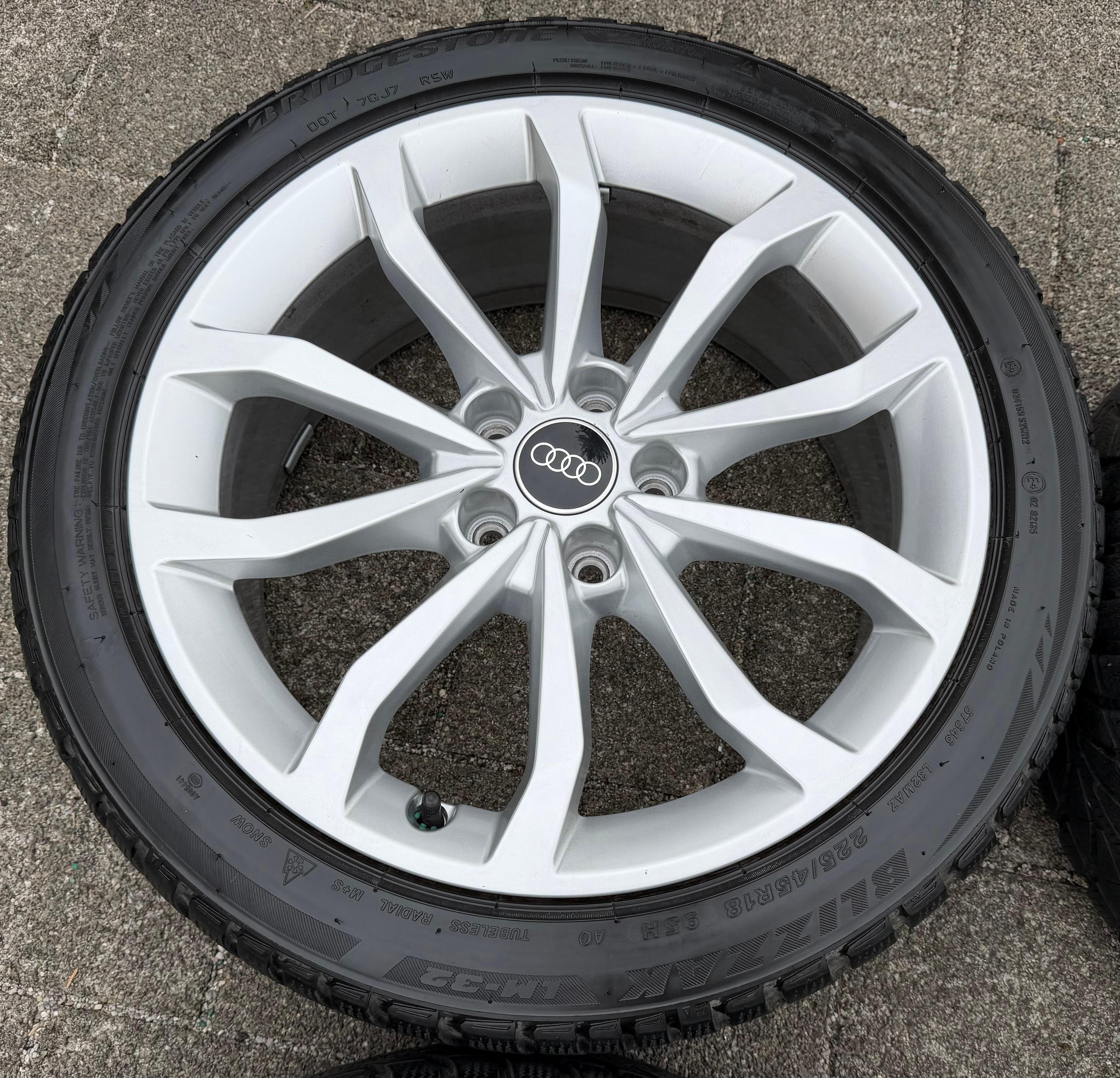 4 ruedas de invierno de aleación originales de 18" para Audi A4 S4 8W 8W0601025ED 225/45R18 95H Bridgestone 2022