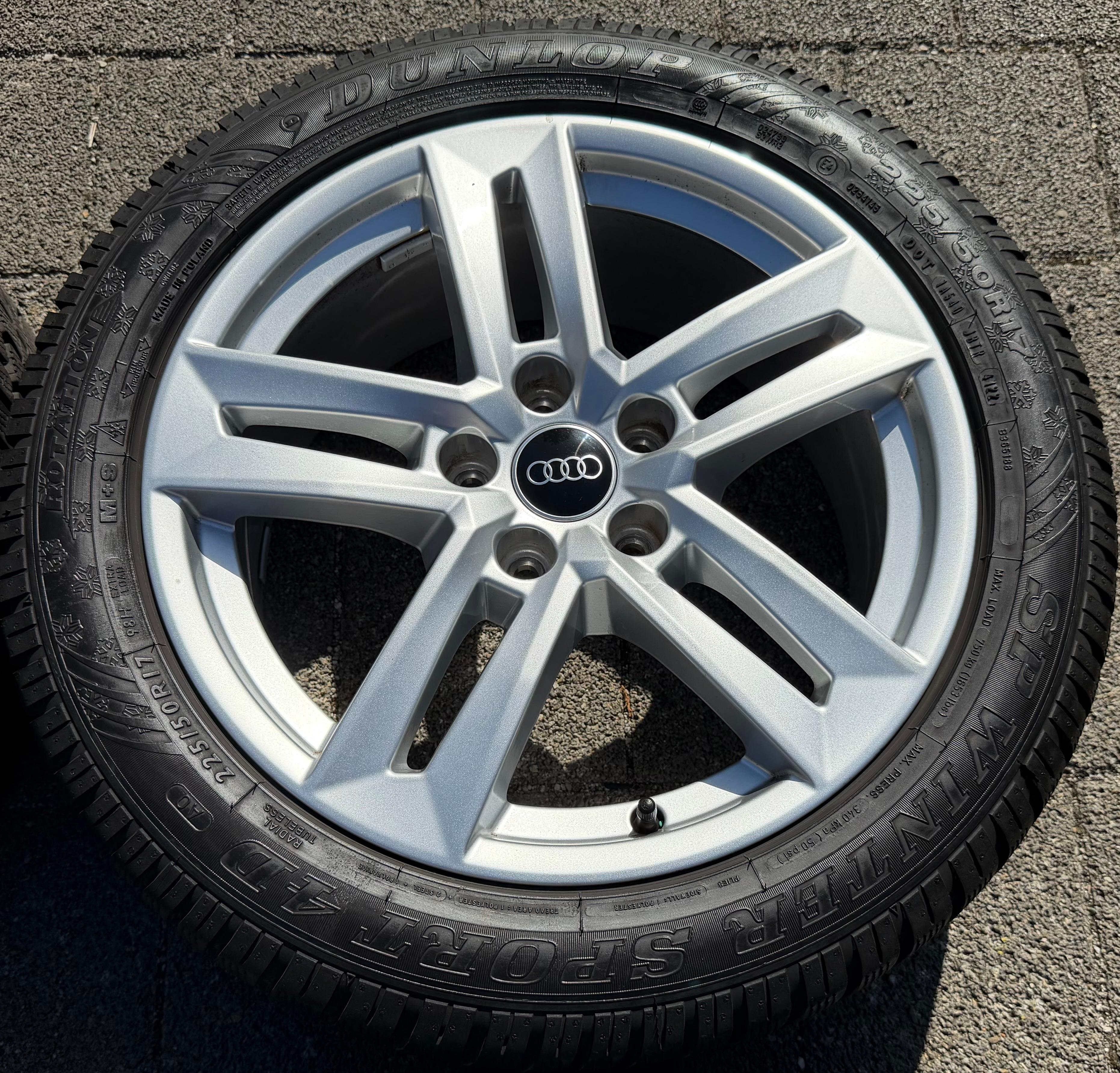 4 Original 17" Alu Winterräder Audi A4 B9 8W 8W0601025P 225/50R17 98H Dunlop 2022