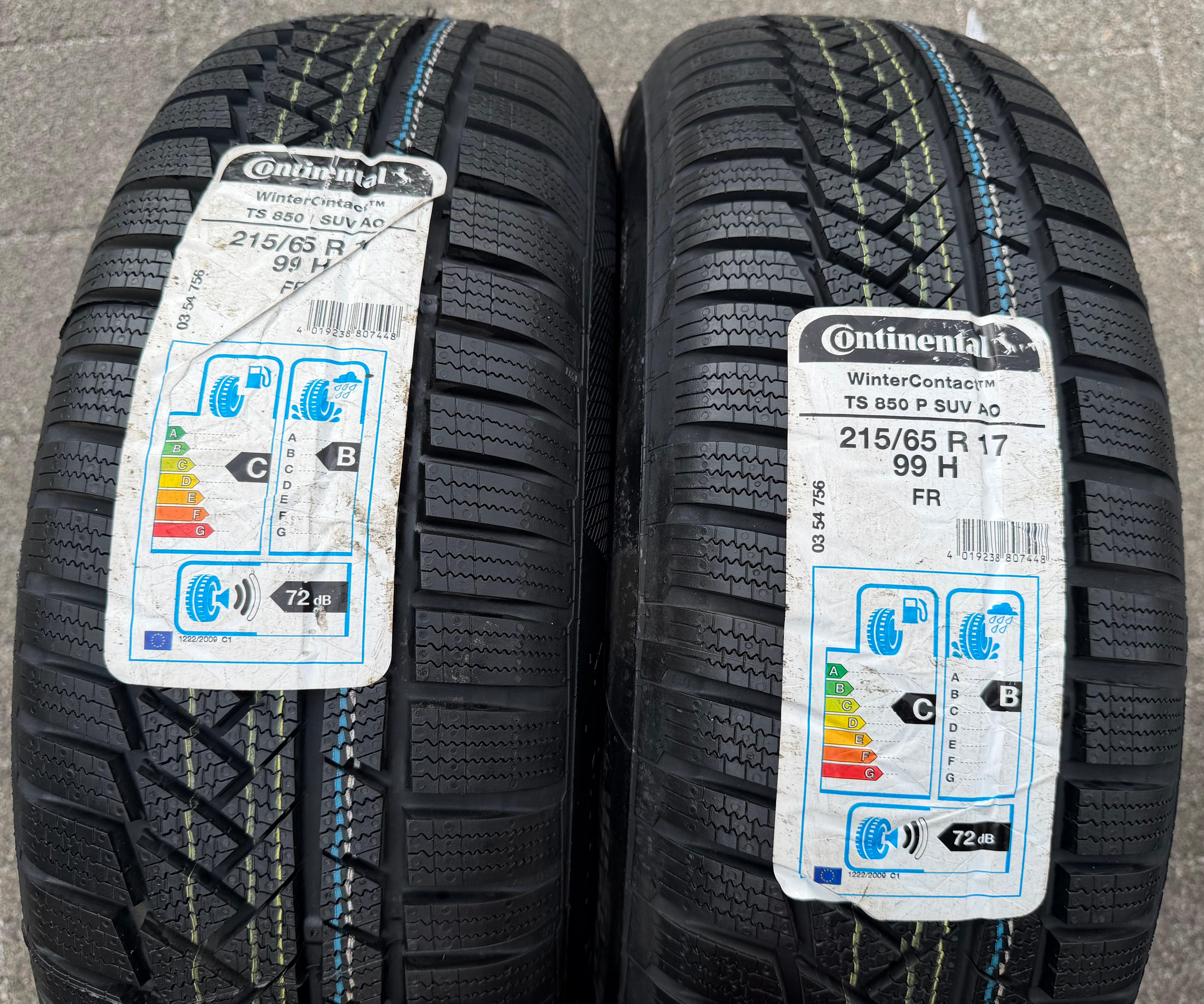 2 x 215/65R17 99H Winterreifen Continental Winter Contact TS850P AO NEU 2021