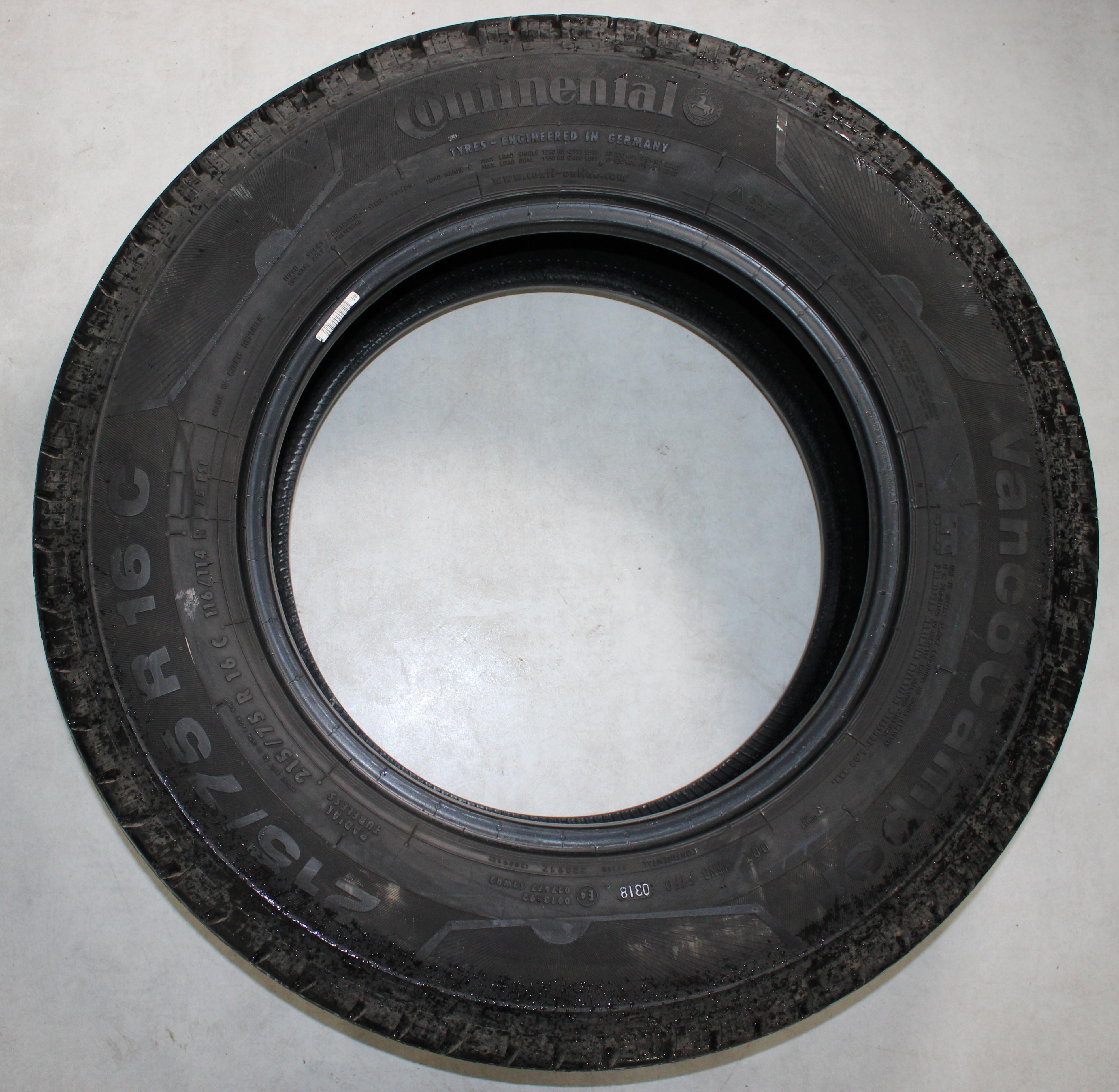 4 x 215/75R16C 116/114R Sommerreifen Continental Vanco Camper 2x7,5-8mm/2x9-9,5mm 2018