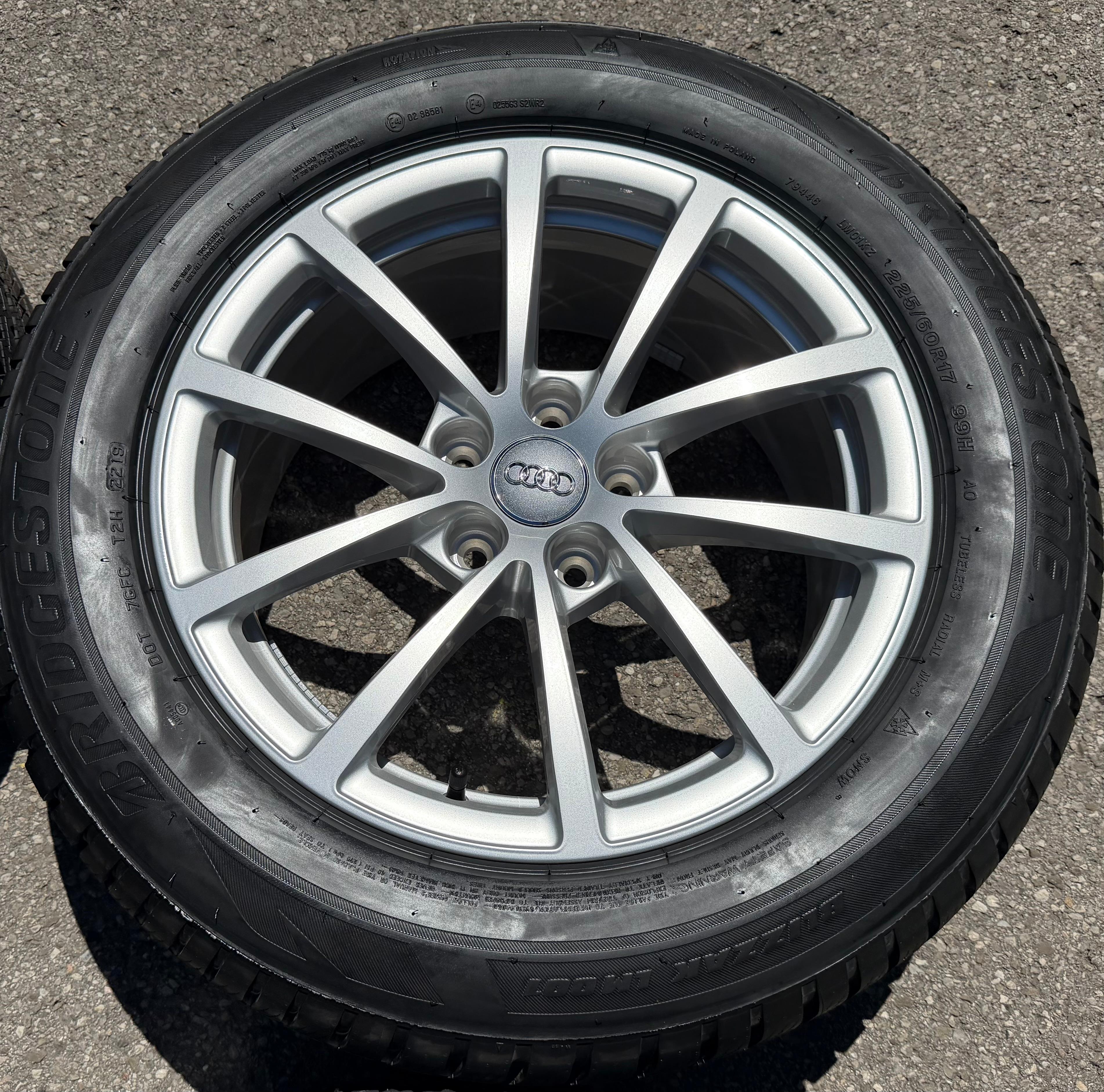 4 Original 17" Alu Winterräder Audi A6 4K C8 F2 225/60R17 99H 4K0601025 Bridgestone