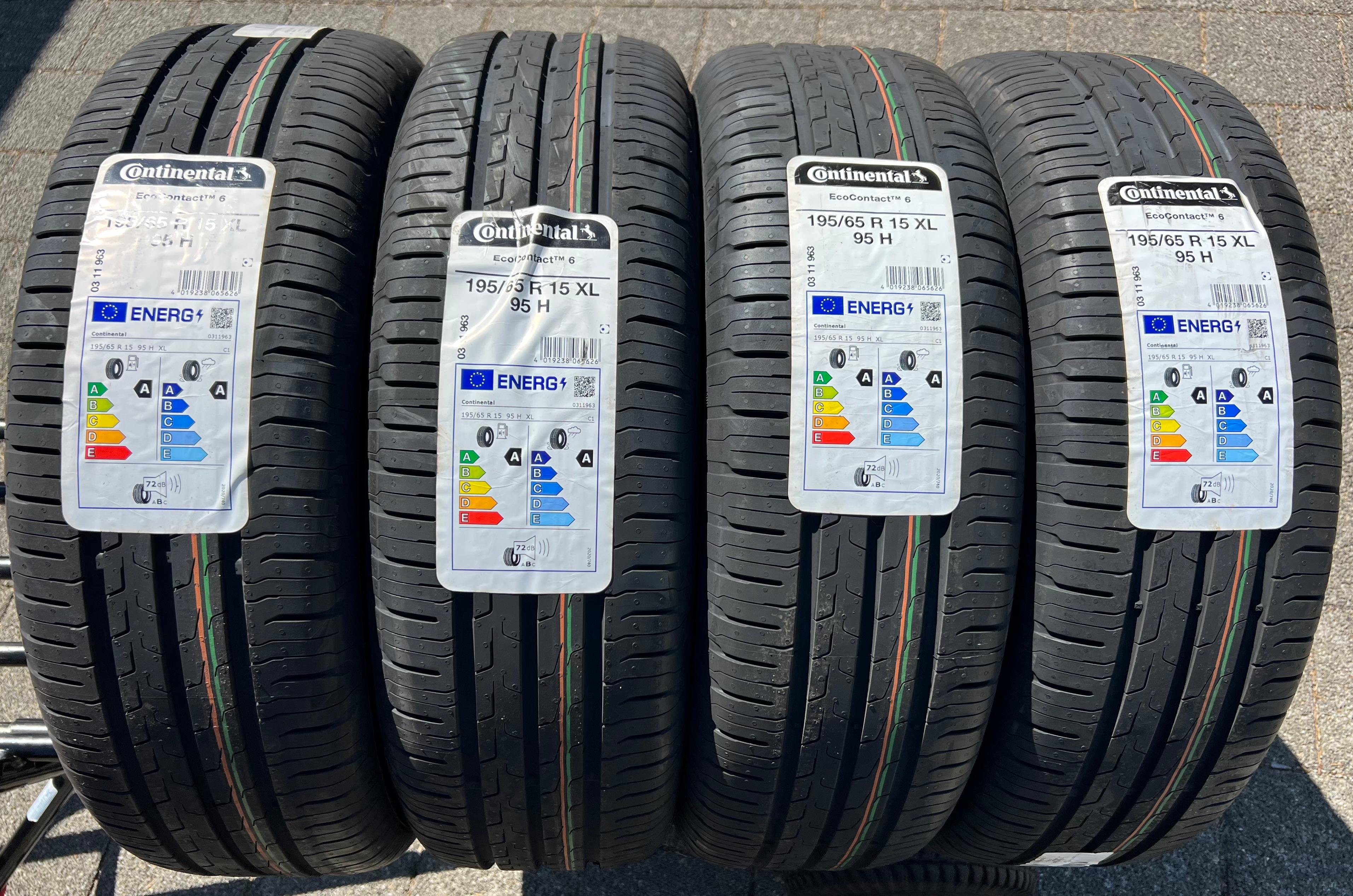 4 x 195/65R15 95H Continental Eco Contact 6 2021 neumáticos de verano NUEVO Entrega gratuita