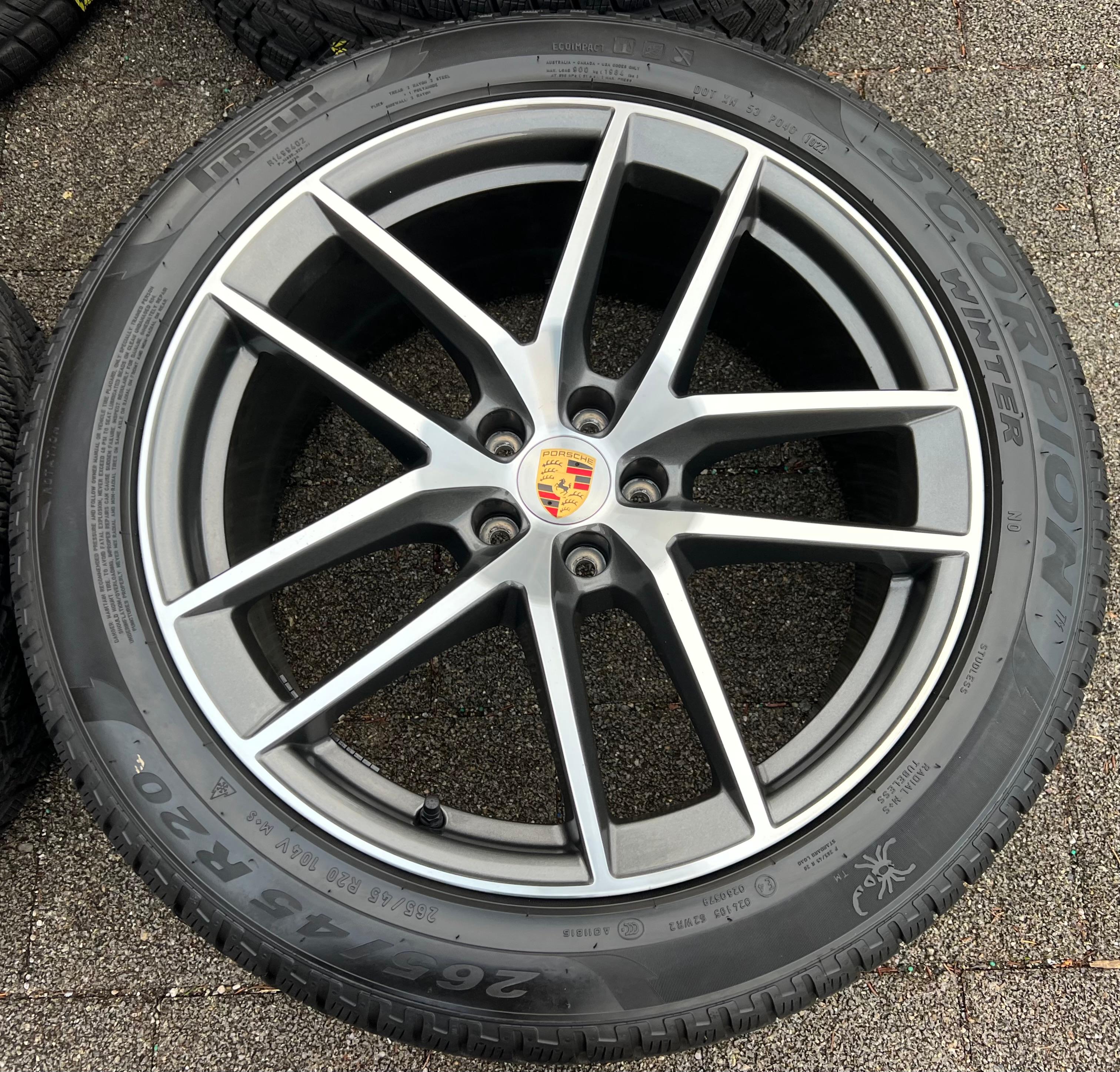 4 RUEDAS DE ALEACIÓN DE INVIERNO ORIGINALES DE 20" PARA PORSCHE MACAN 265/45R20 104V 295/40R20 106V RDKS