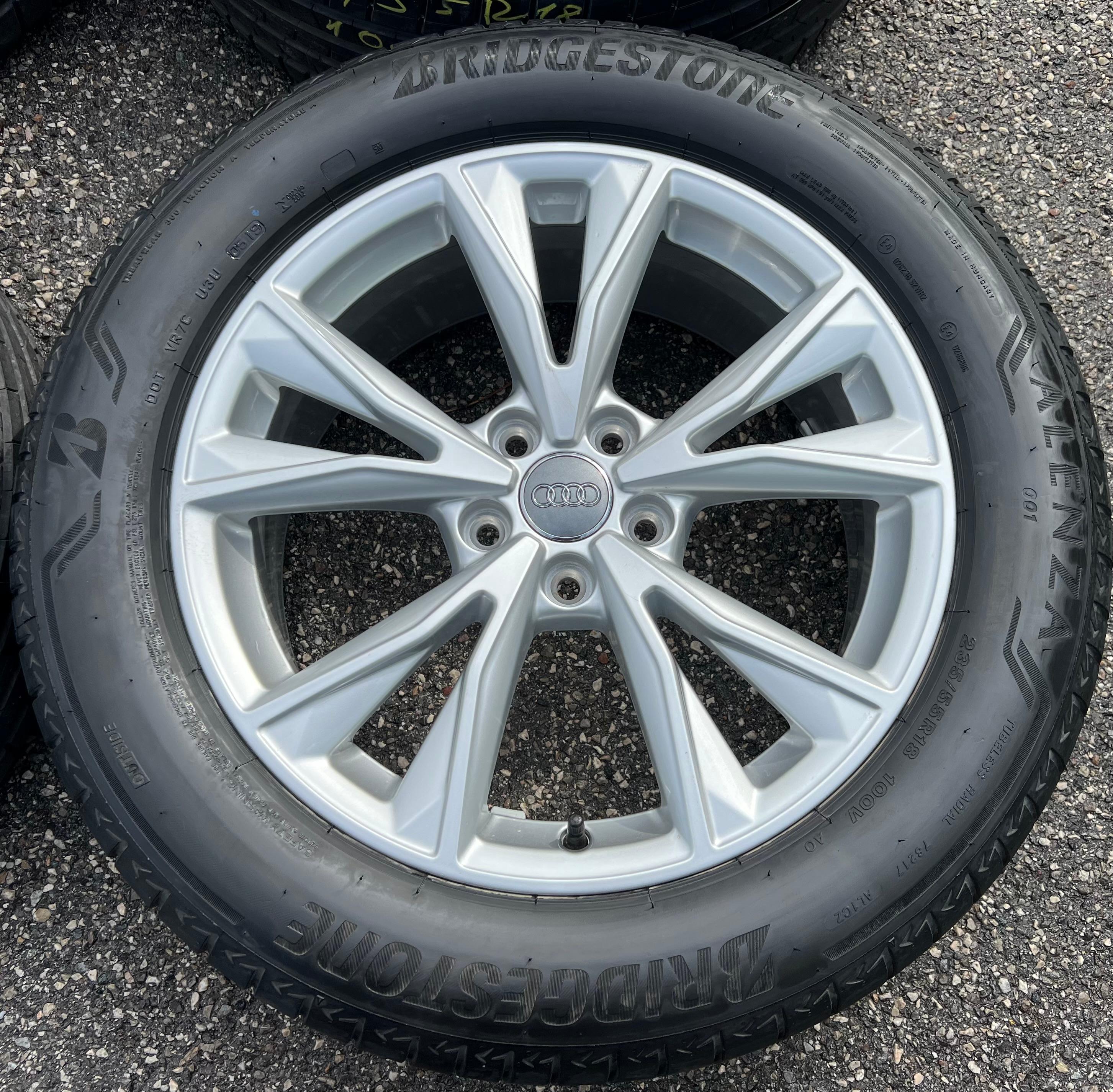 4 CERCHI ESTIVI ORIGINALI IN ALLUMINIO DA 18" AUDI Q3 F3 83A 83A601025H 235/55R18 100V BRIDGESTONE