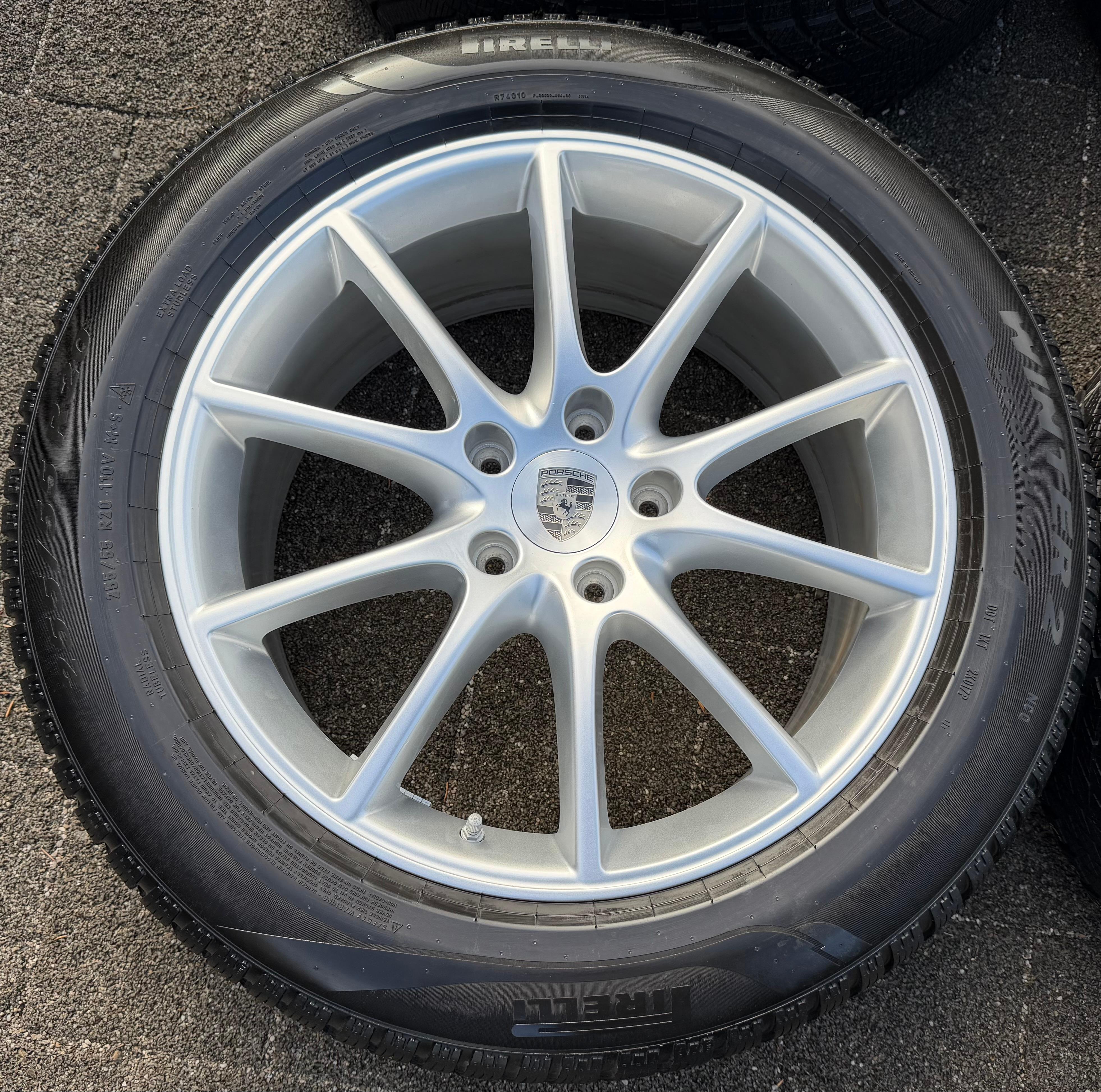 4 ruedas de invierno de aleación originales de 20" para Porsche Cayenne II E3 9YA 9Y0601025CT 9Y0601025DA