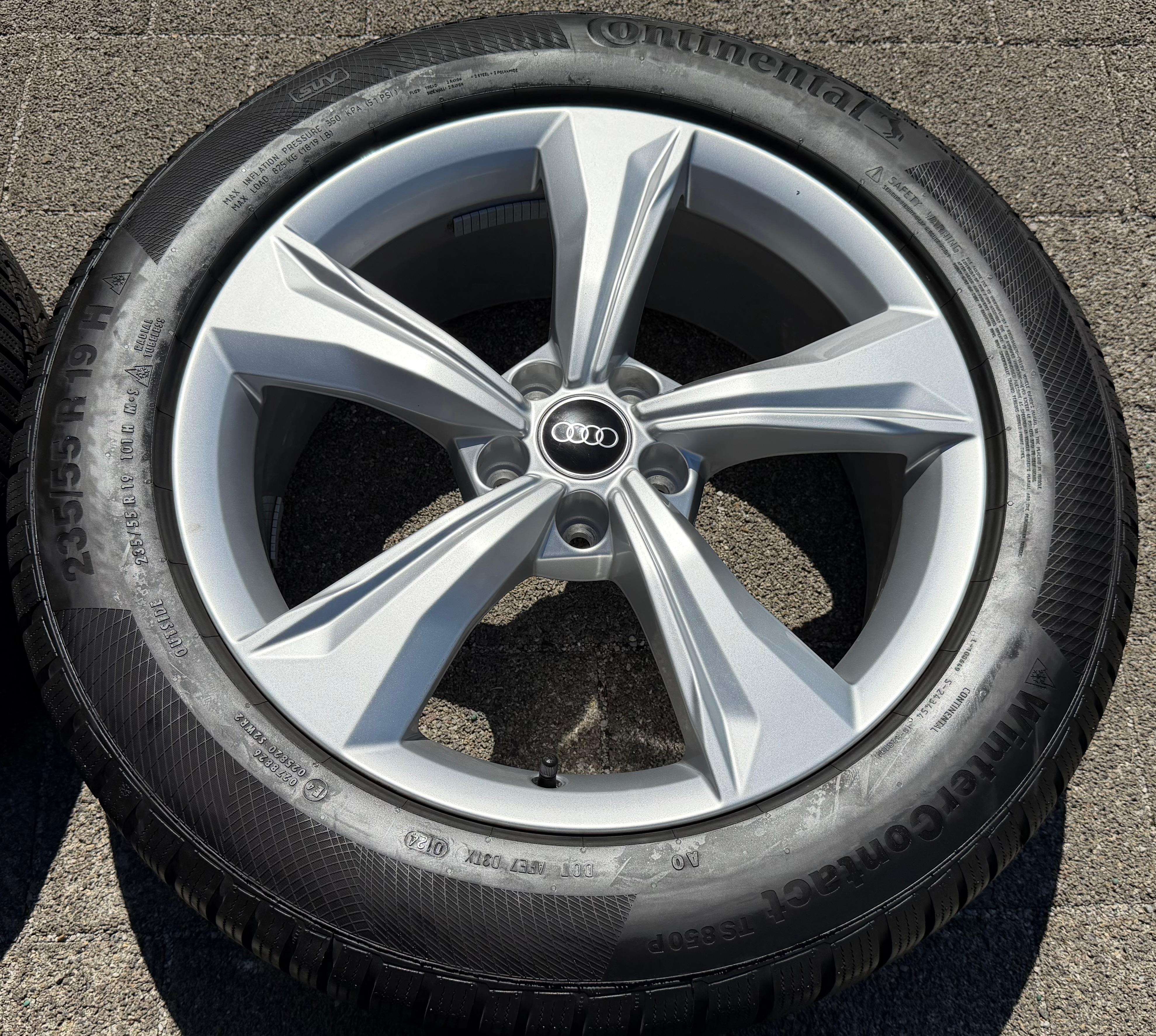 4 Original 19" Alu Winterräder Audi Q5 SQ5 FY 80A601025K 235/55R19 101H Continental 2024