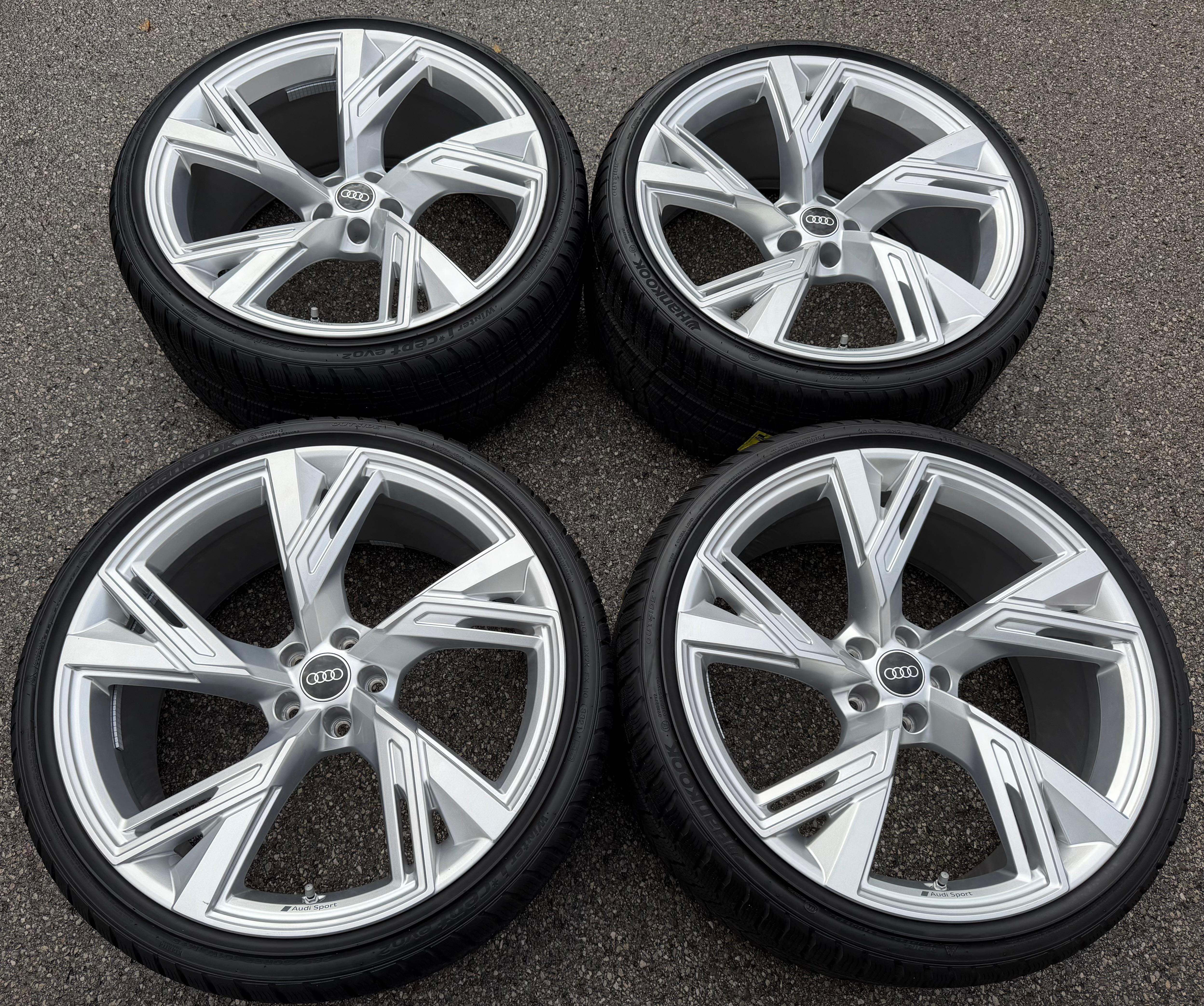4 ruedas de invierno de aluminio originales de 22" para Audi RS6 4K RS7 4K0601025R 285/30R22 101W HANKOOK