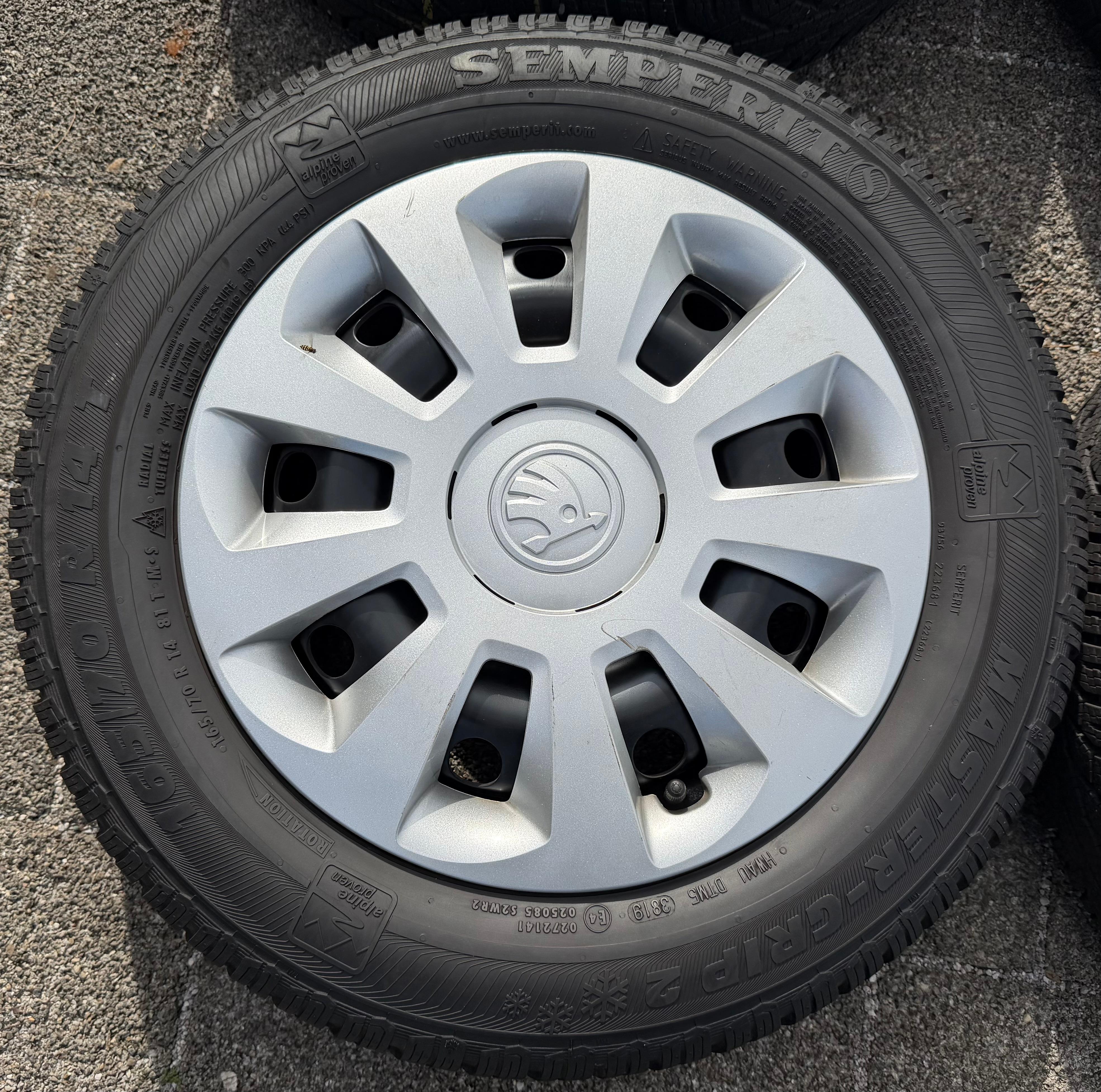 4 Winterräder VW UP UP! SEAT MII Skoda Citigo 165/70R14 81T Semperit 1S0601027