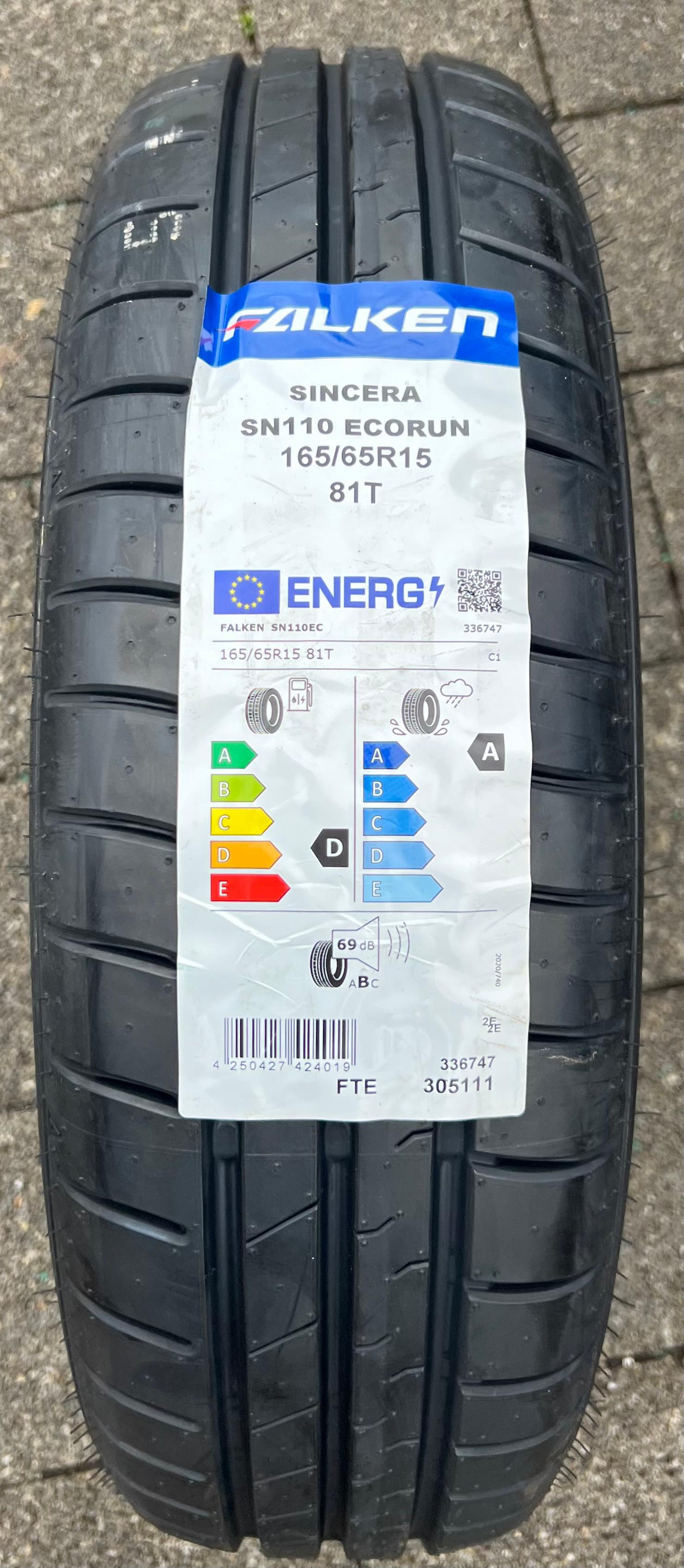 1 x 165/65R15 81T Sommerreifen Falken Sincera SN110 Ecorun 2023