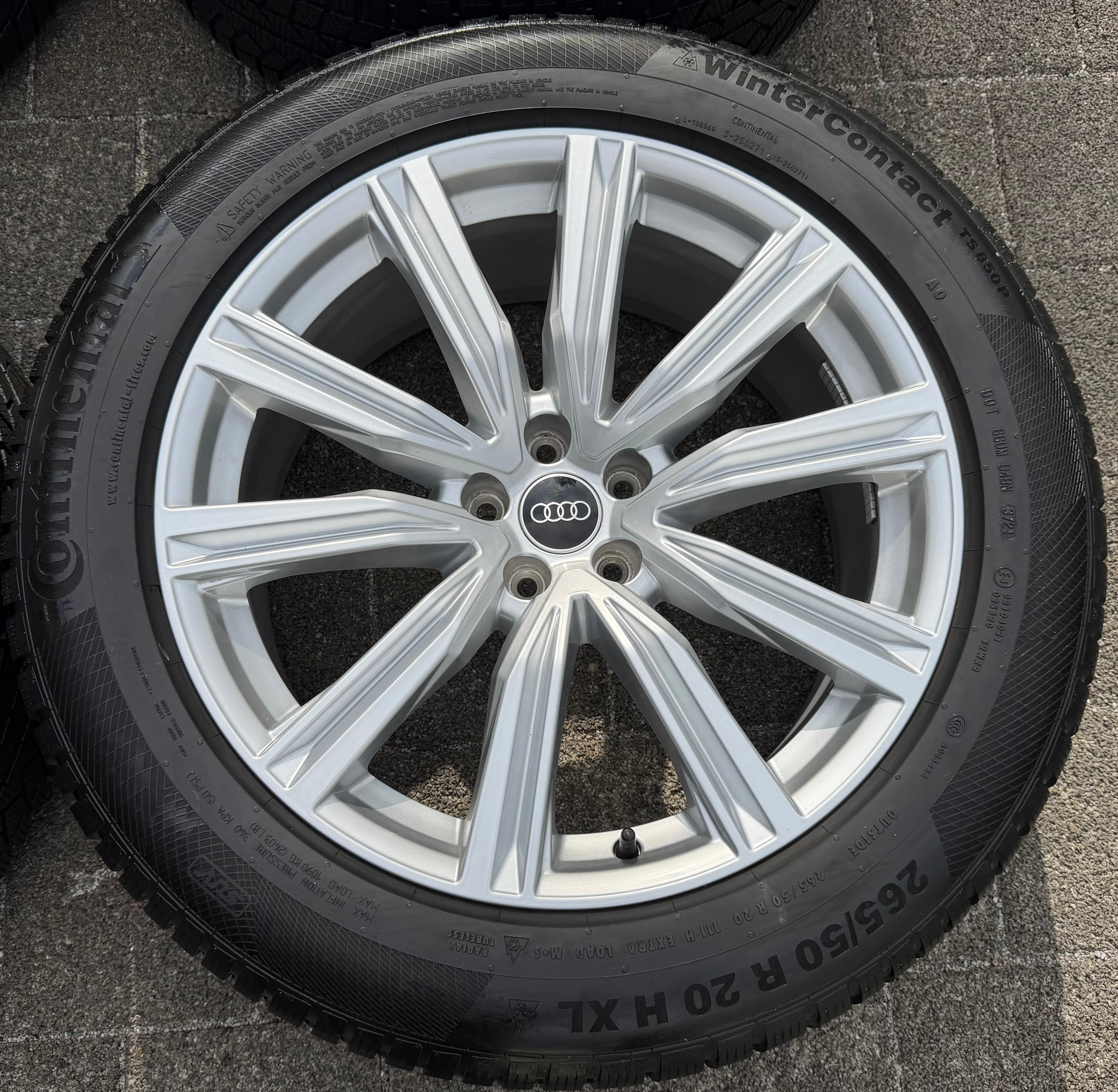 4 Original 20" Alu Winterräder Audi Q8 SQ8 4M8601025T 265/50R20 111H Continental