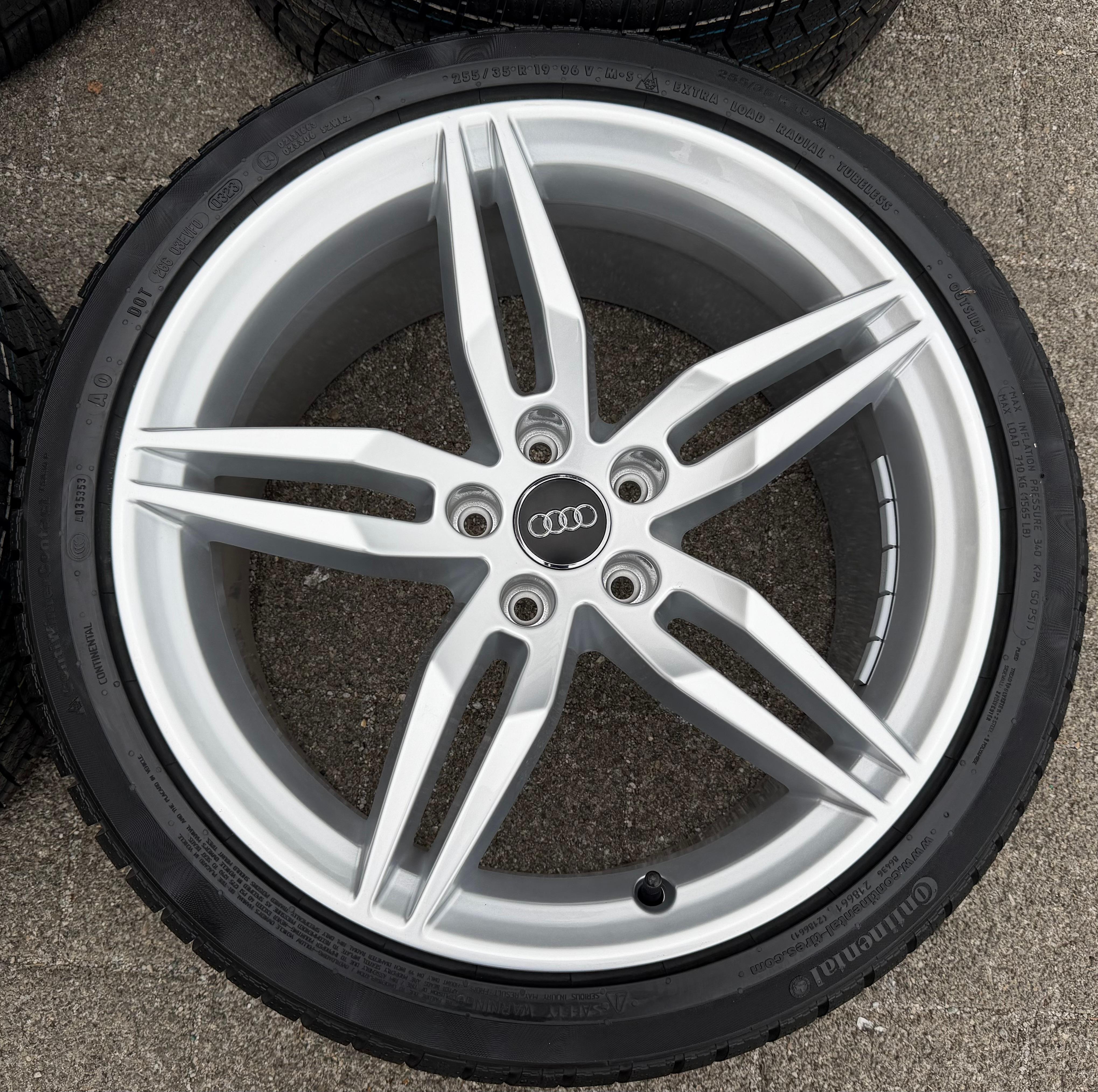4 originele 19-inch aluminium wintervelgen voor Audi A5 S5 8W F5 8W0601025AM 255/35R19 96V NIEUW 2023