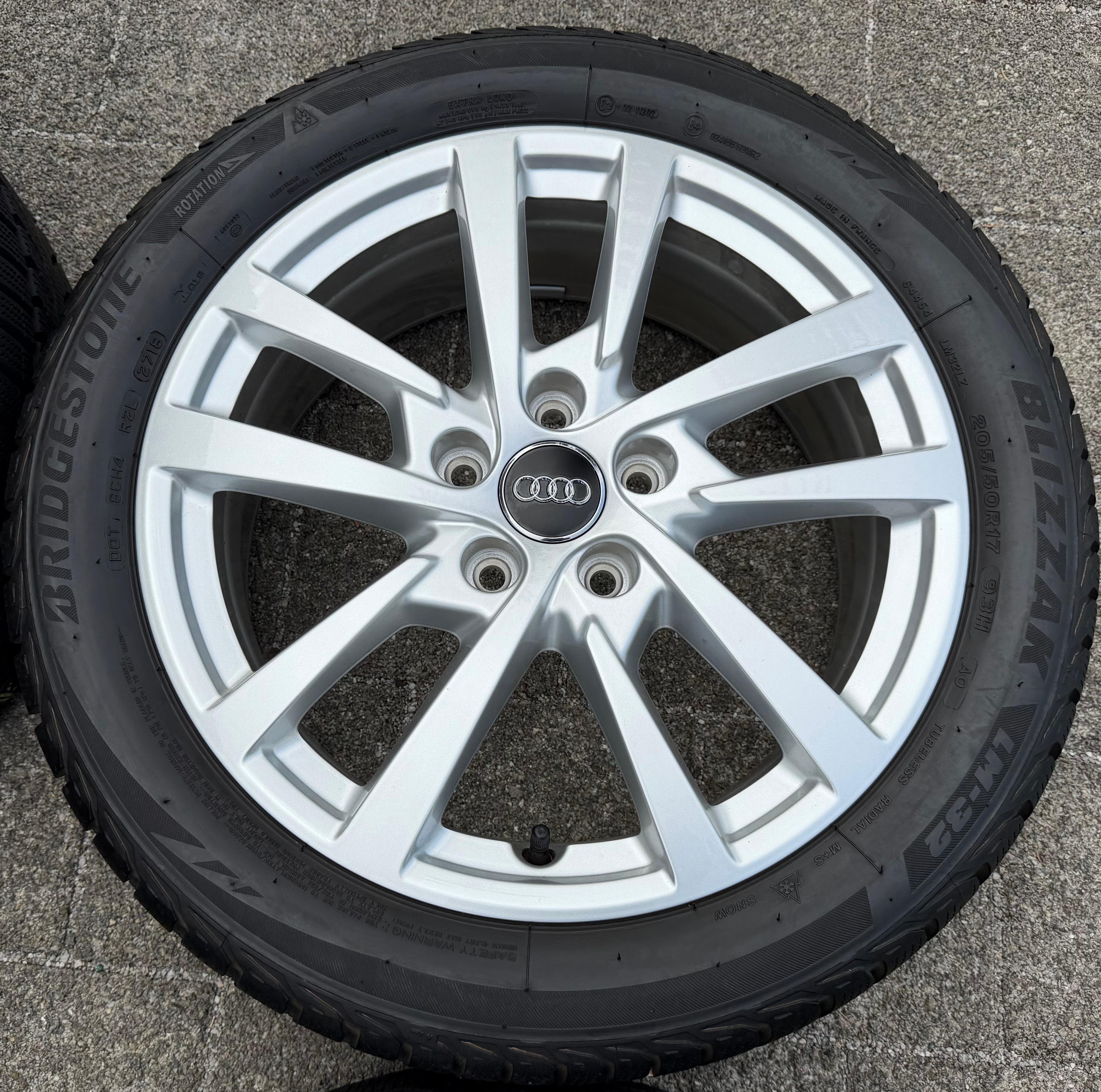 4 Original 17" Alu Winterräder Audi A3 S3 8V 8V0601025DH 205/50R17 93H Bridgestone
