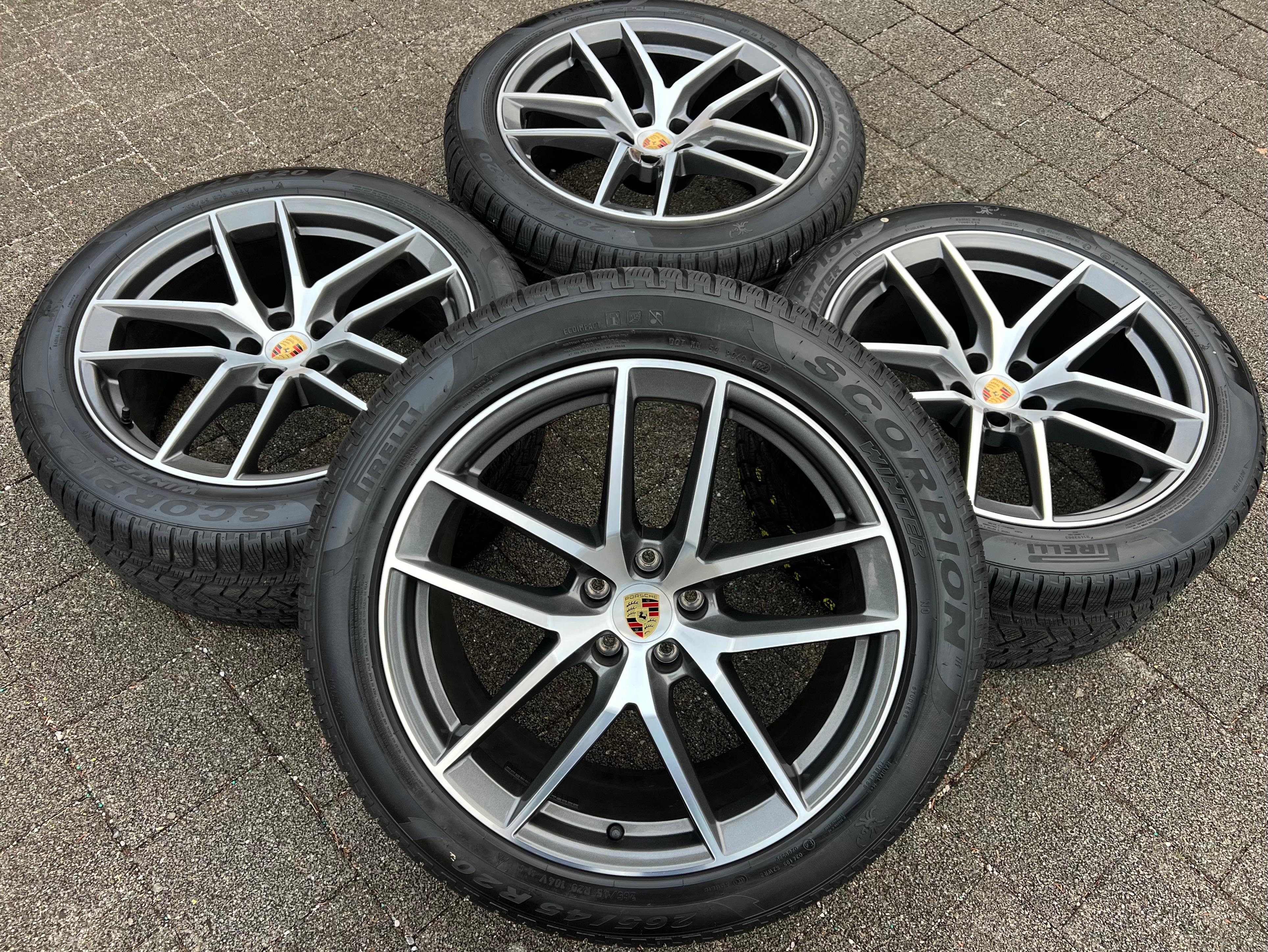 4 ORIGINAL 20" ALU WINTERRÄDER PORSCHE MACAN 265/45R20 104V 295/40R20 106V RDKS