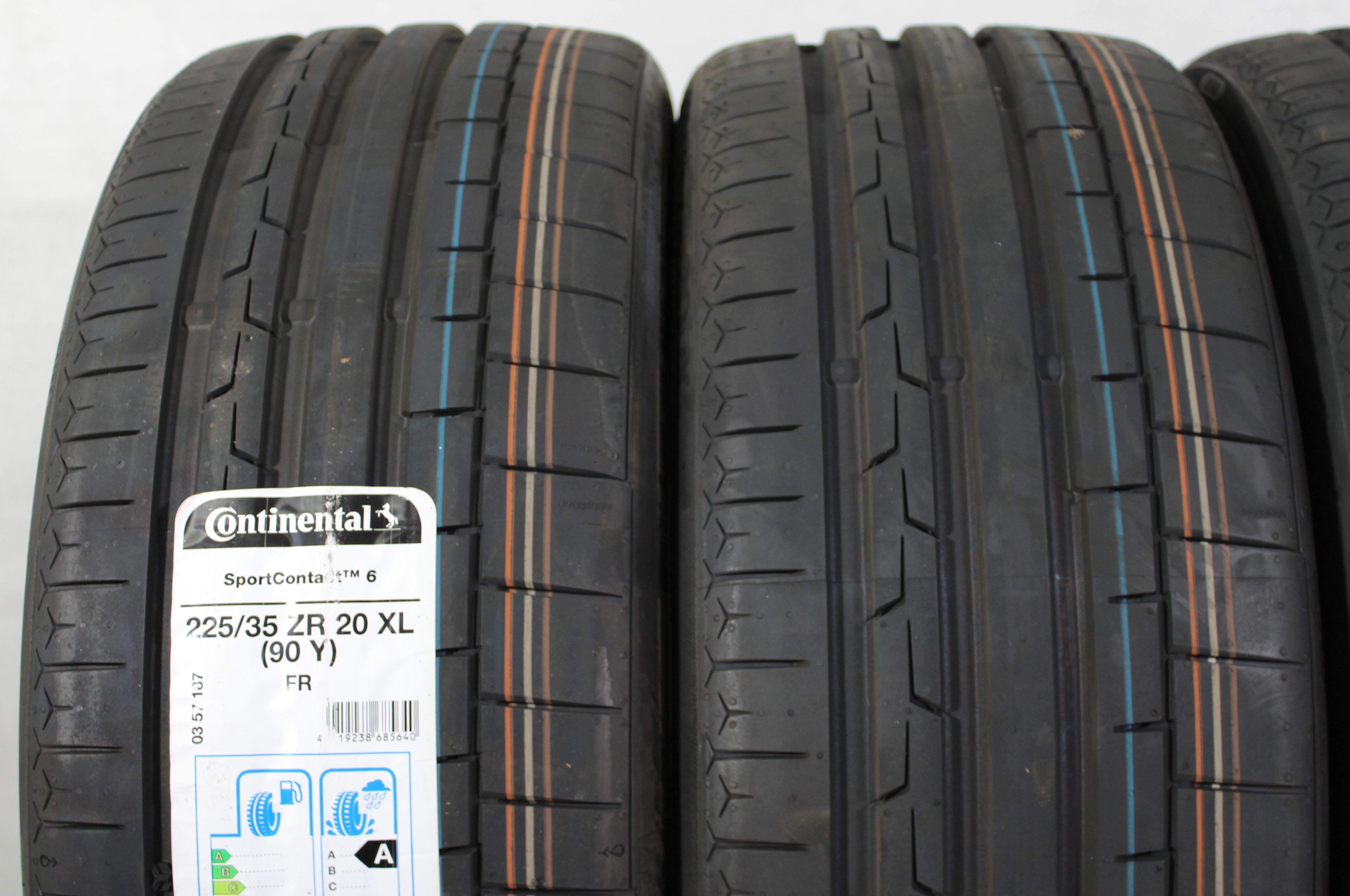 4 x 225/35R20 90Y Sommerreifen Continental Sport Contact 6 NEU 2017 XL