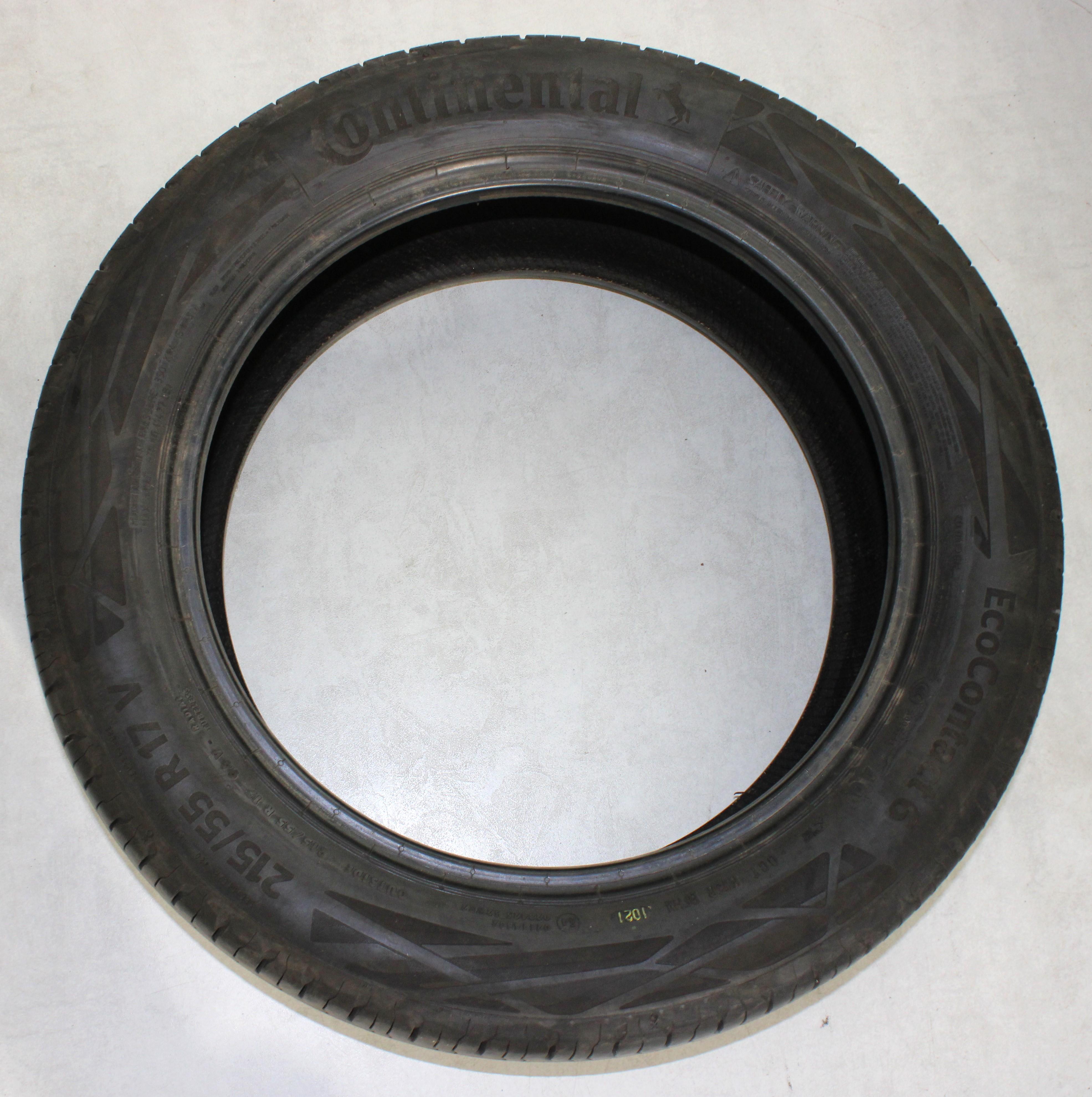 1 x 215/55R17 94V Sommerreifen Continental Eco Contact 6 AO 5-5,5mm 2021