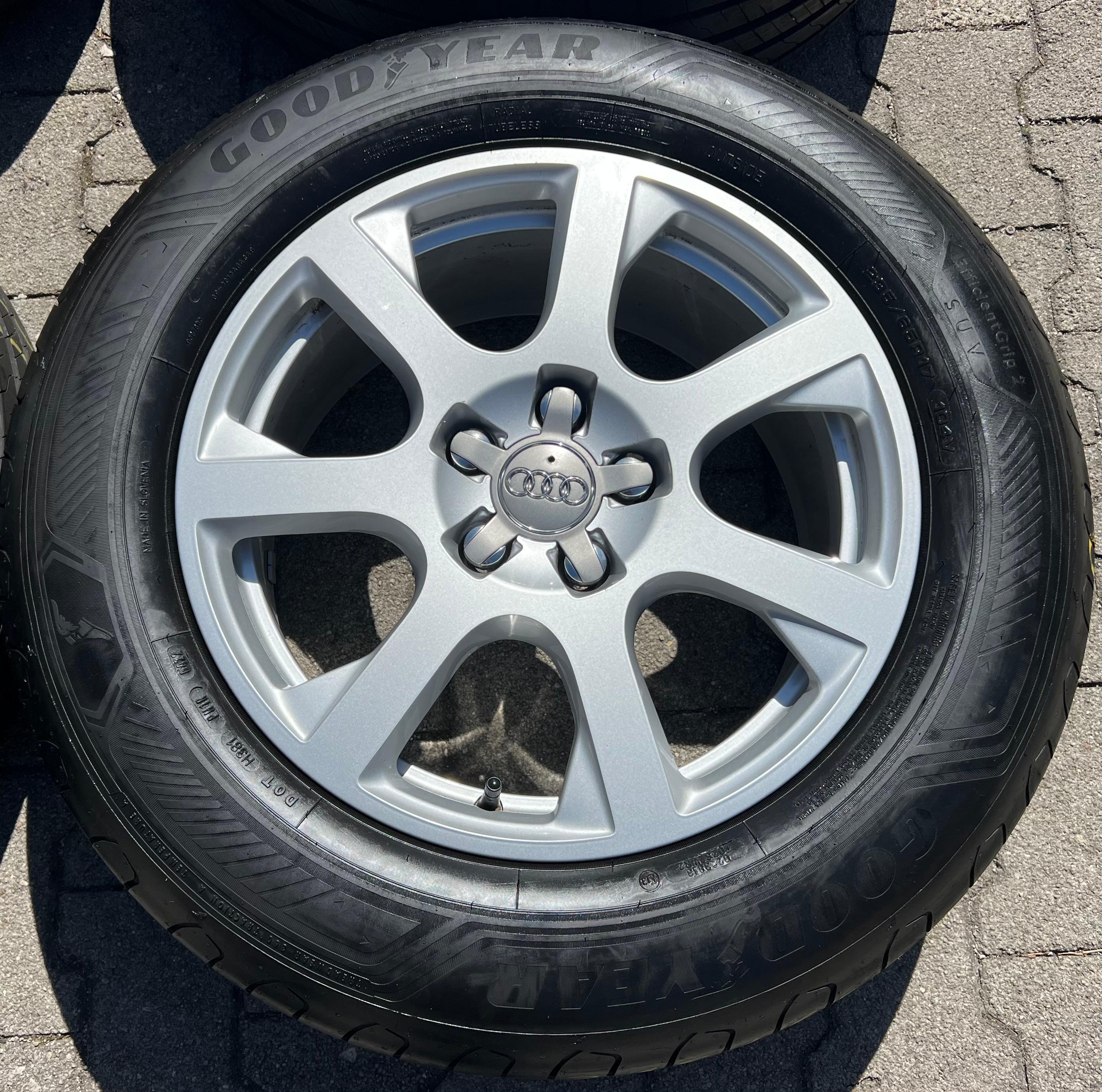 4 ROUES D'ÉTÉ ORIGINALES 17" ALU AUDI Q5 8R 235/65R17 104V GOODYEAR 2022 FRANCO DOMICILE