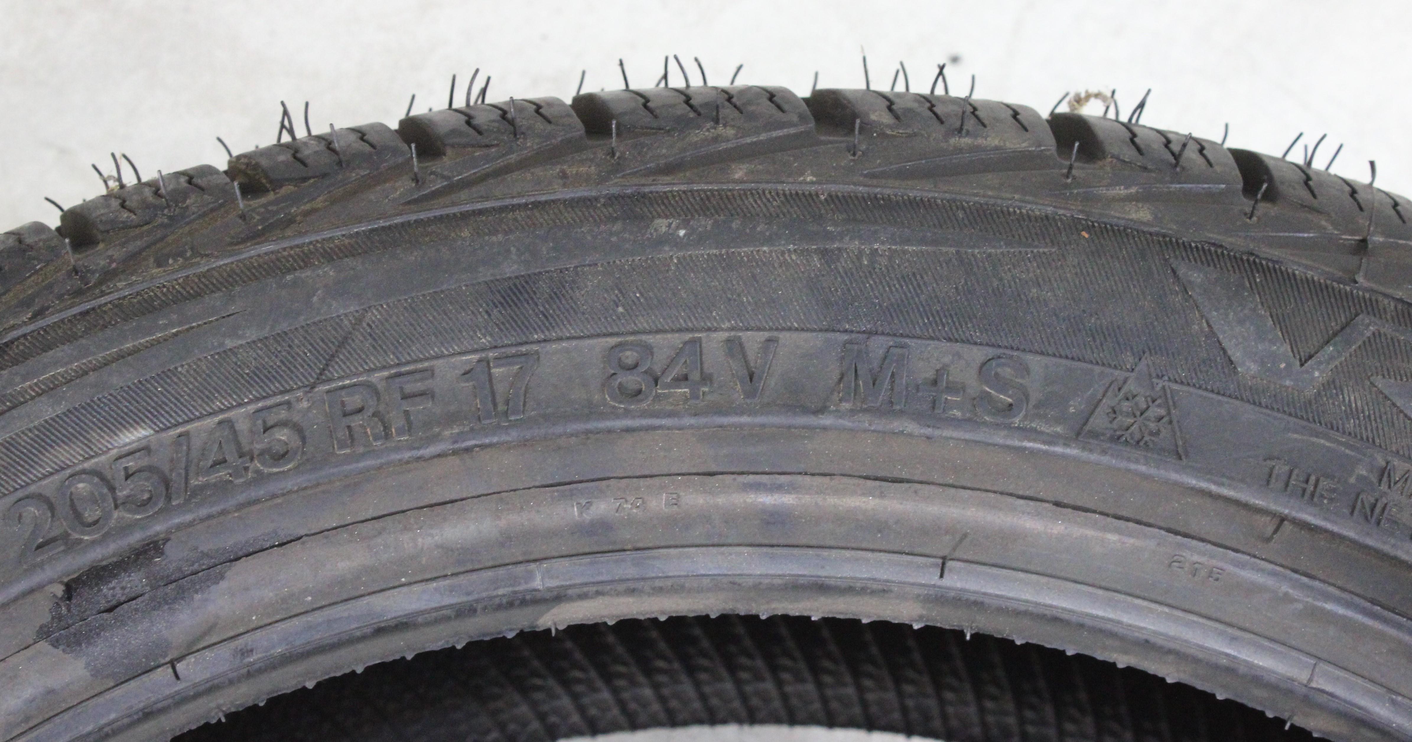 1 x 205/45R17 84V pneu hiver Vredestein Wintac Xtreme WRFC Runflat NEUF 2012