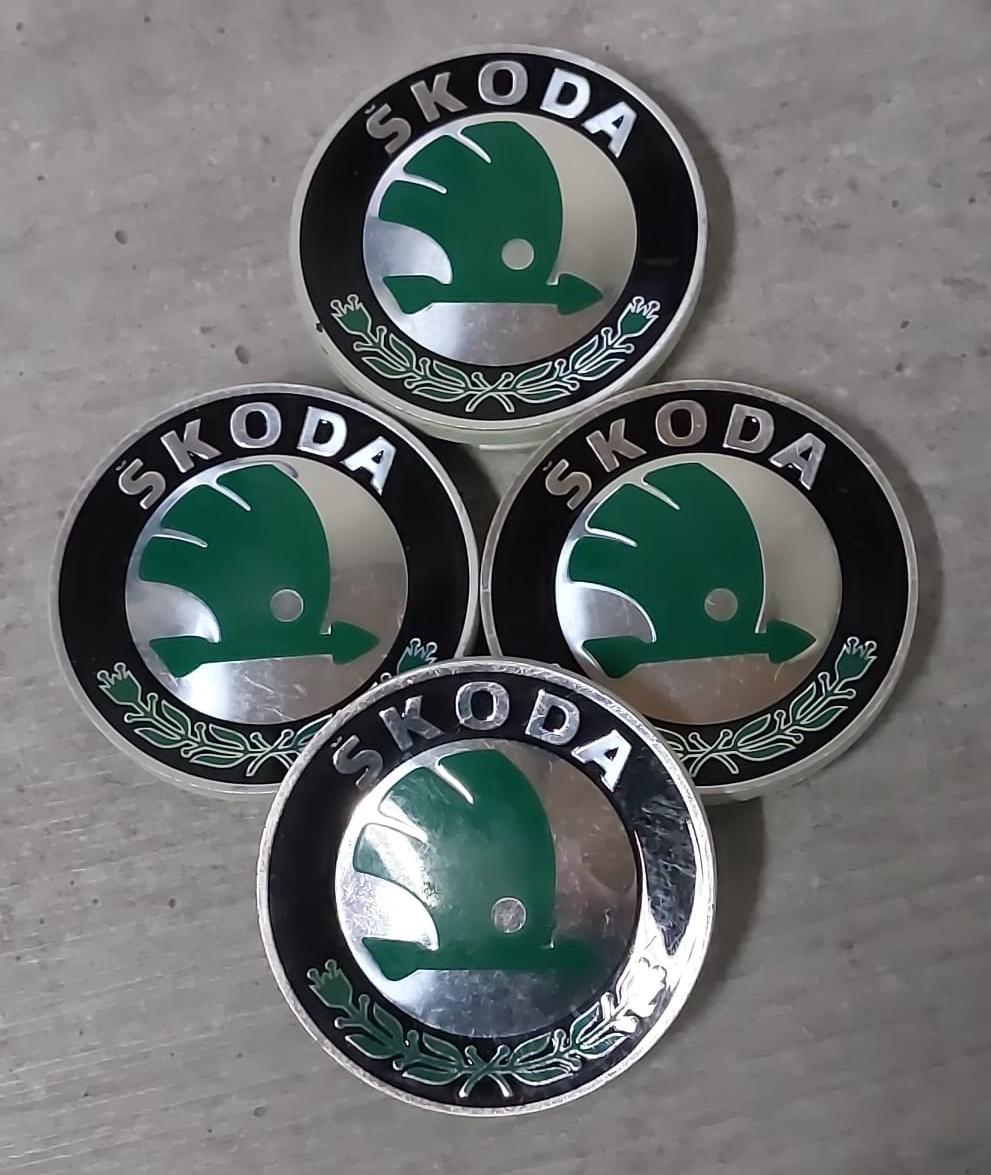 4 ORIGINAL NABENDECKEL SKODA 56MM 6U0601151L FREIHAUS