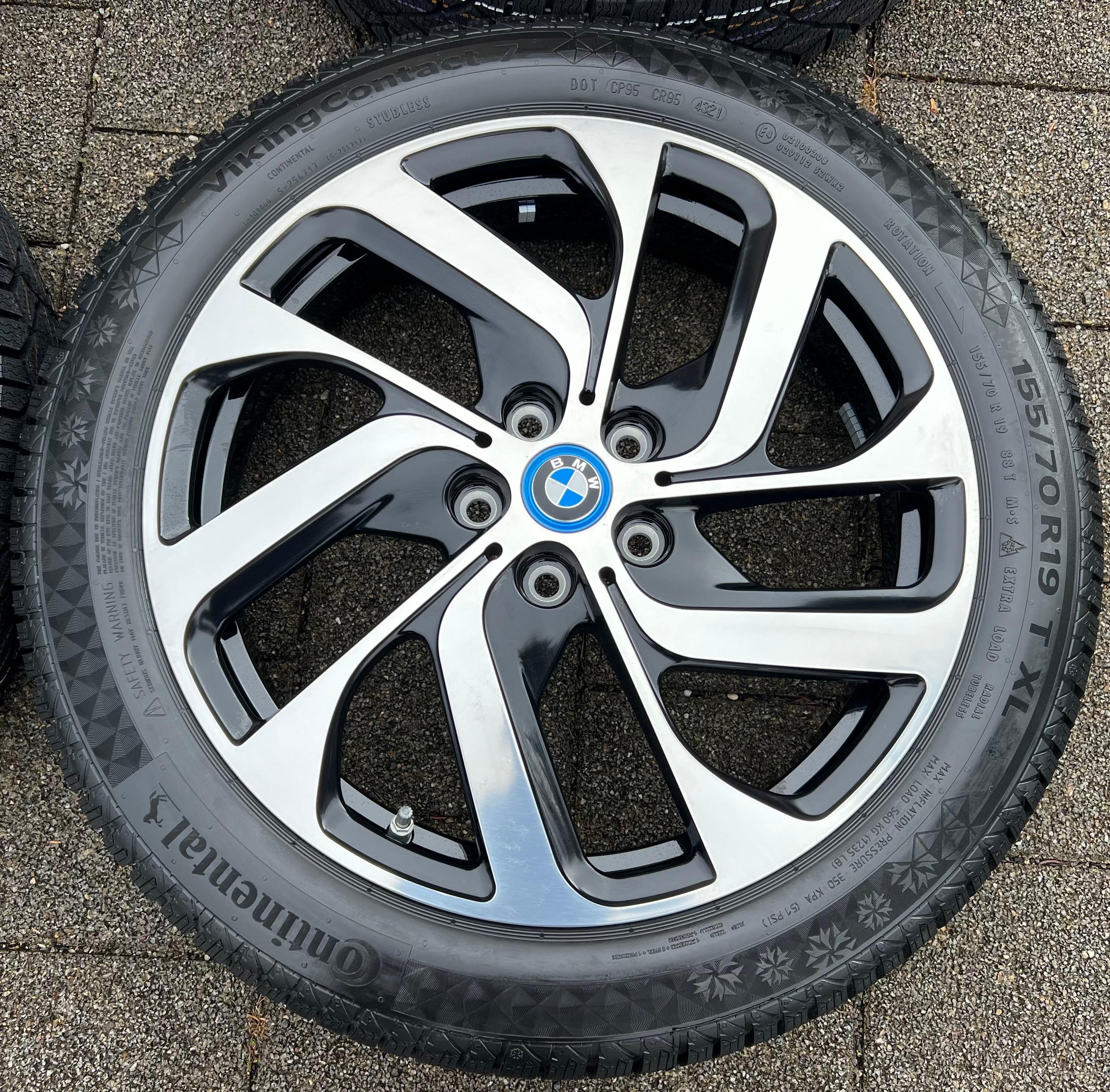 4 ORIGINAL 19" ALU WINTERRÄDER BMW i3 i3s 155/70R19 88T CONTINENTAL 6856894 STYLING 428 NEU RDKS