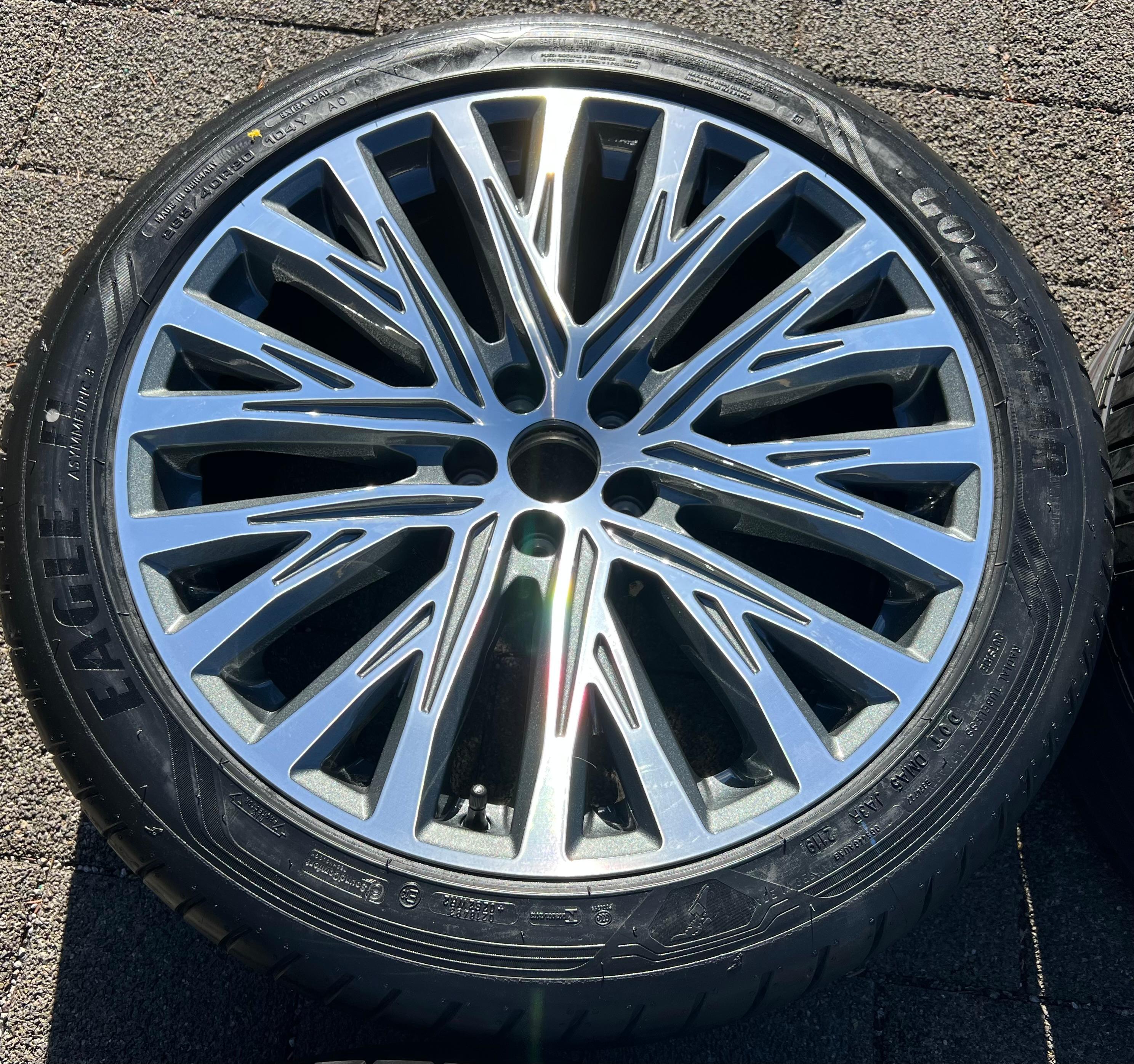 4 llantas de aluminio originales de verano de 20" para Audi A8 4N, 4N0601025BF, 265/40R20, 104Y, Goodyear, nuevas