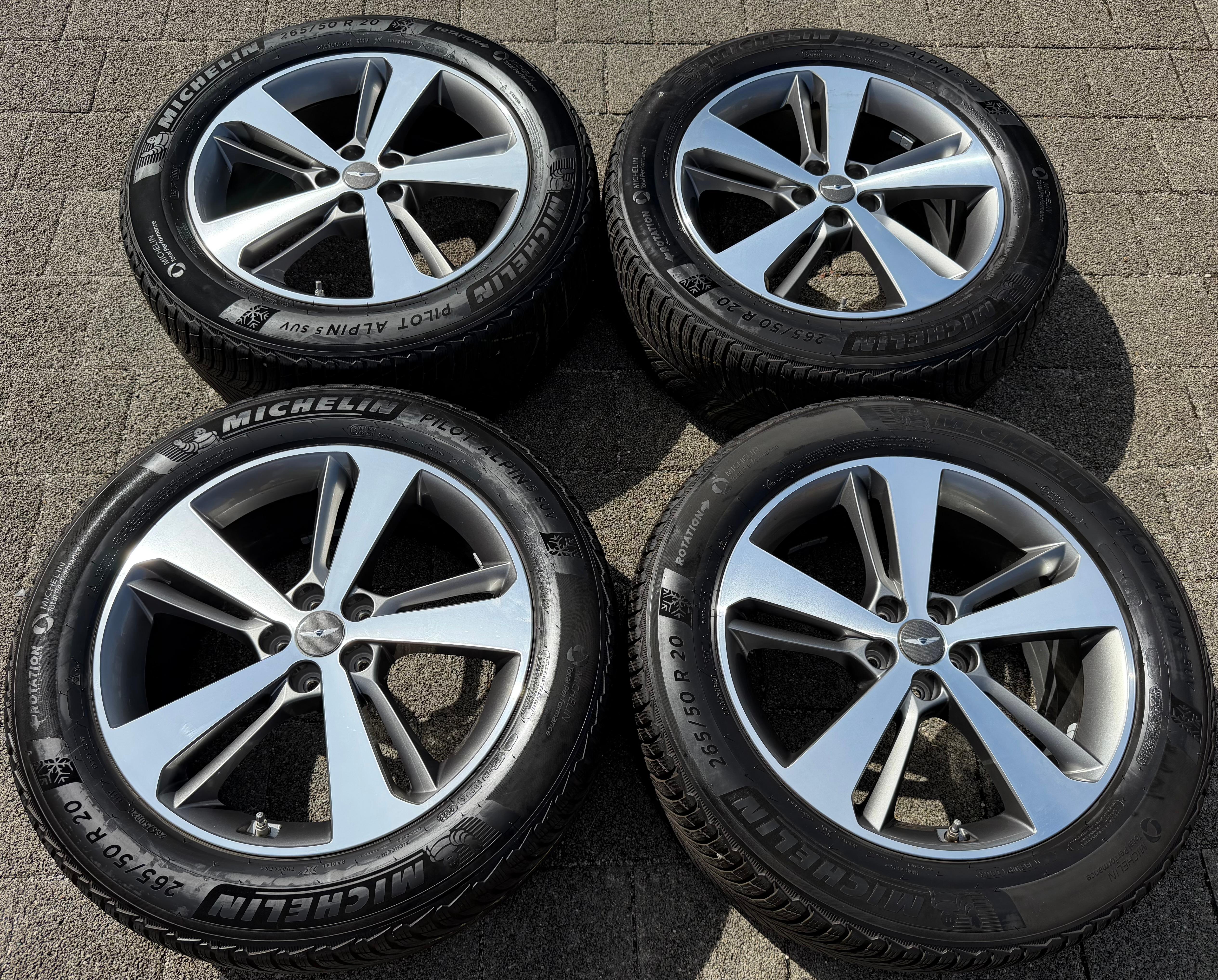 4 Original 20" Alu Winterräder Genesis GV80 52910-T6110 265/50R20 111V Michelin RDKS