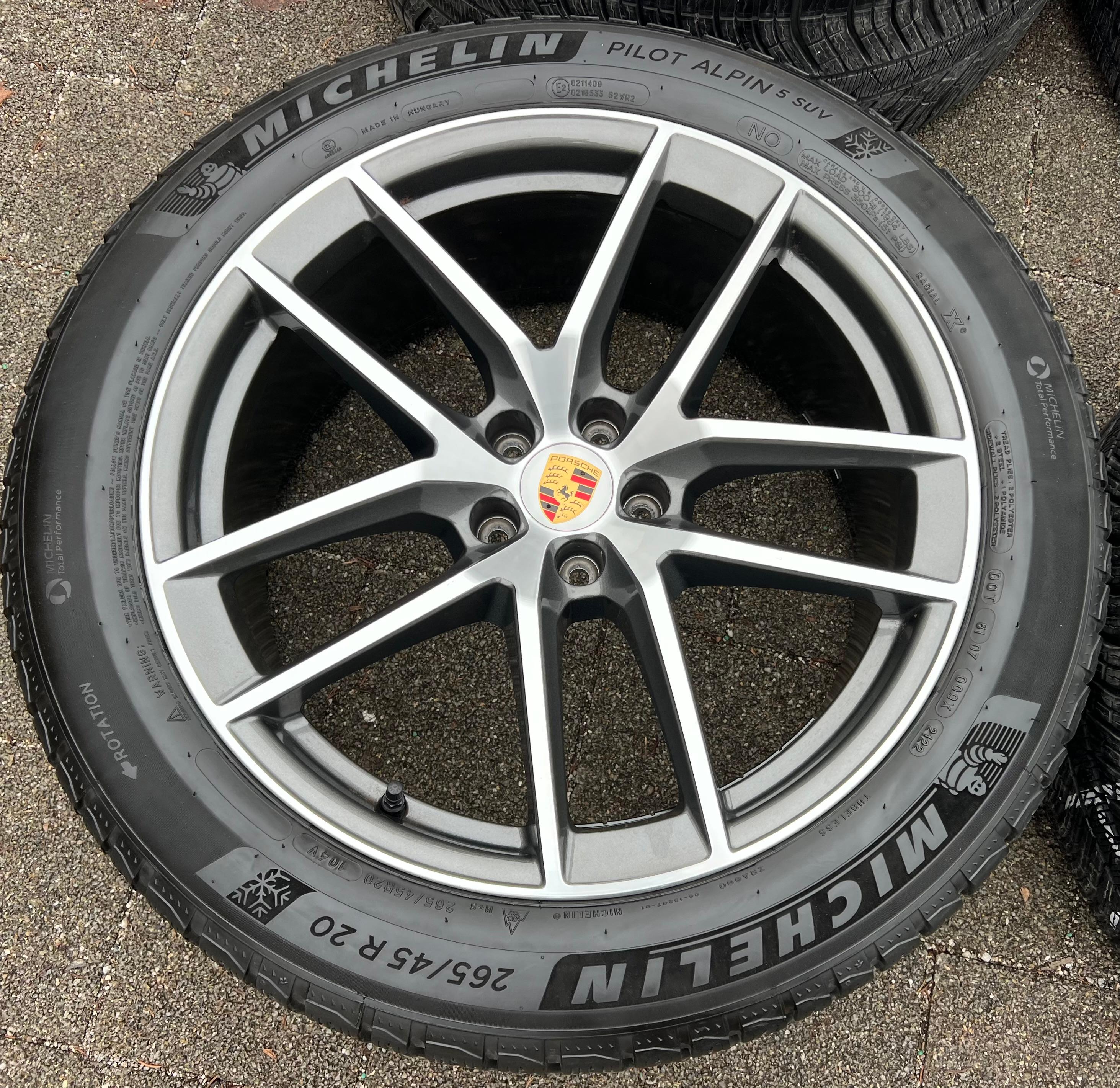 4 ORIGINAL 20" ALU WINTERRÄDER PORSCHE MACAN 265/45R20 104V 295/40R20 106V RDKS