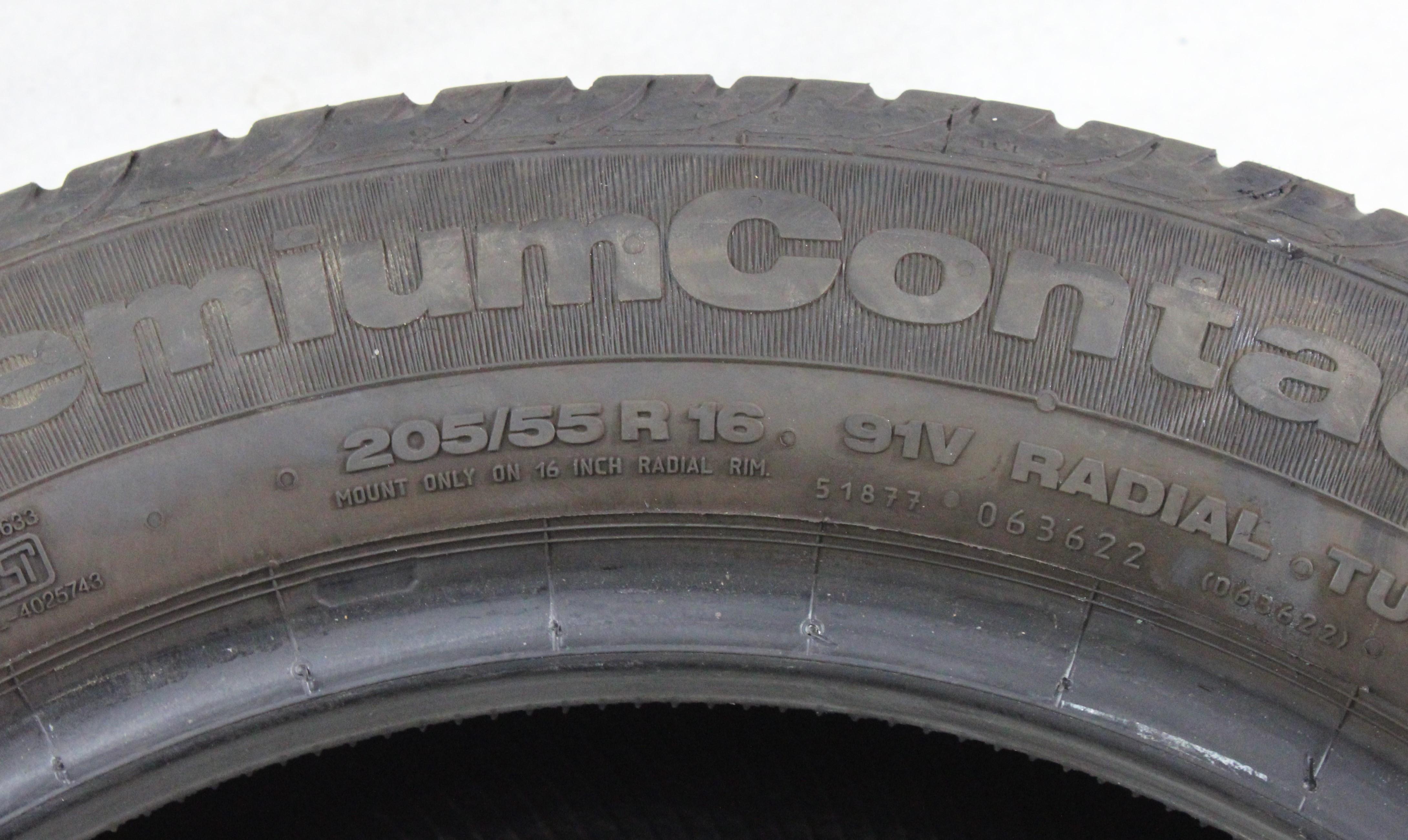 2 x 205/55R16 91V Sommerreifen Continental Premium Contact SSR*  Runflat 6-6,5mm 2019