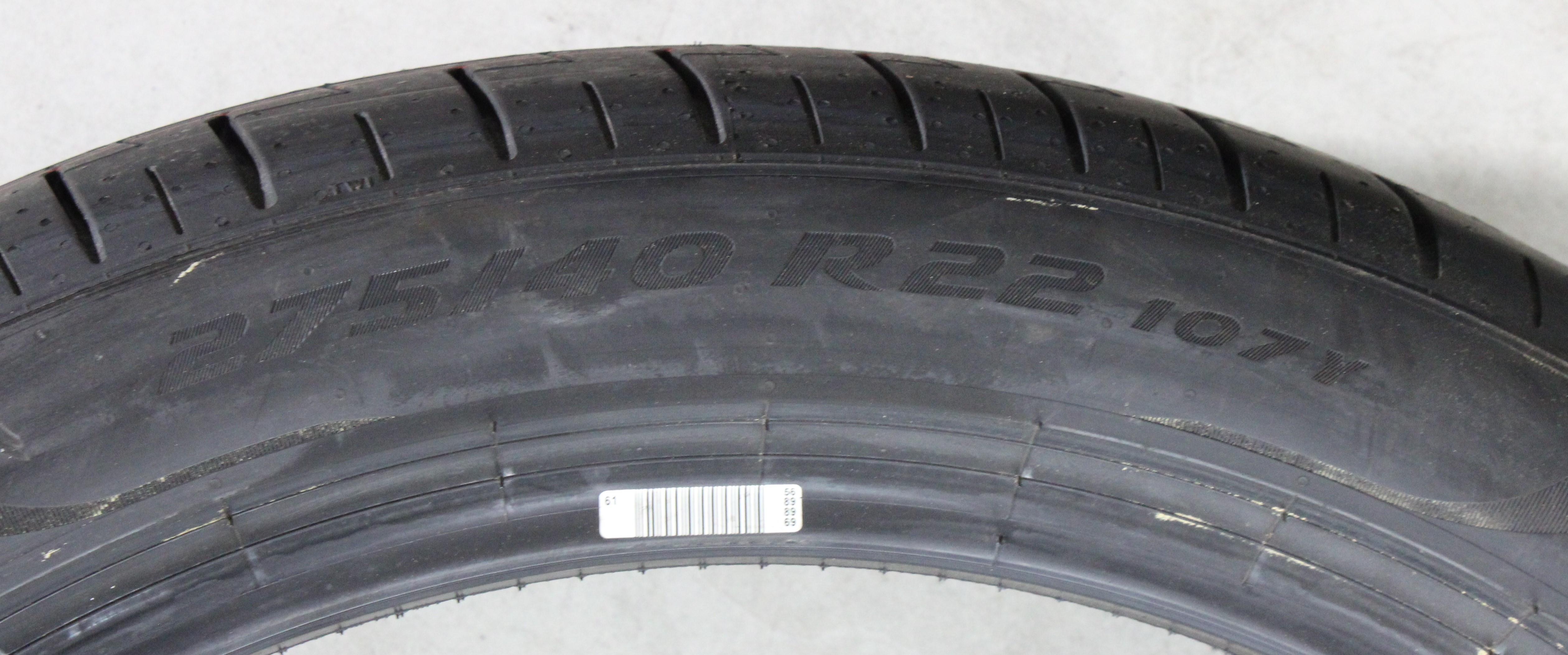 2 x 275/40R22 107Y zomerbanden Pirelli Pzero PZ4 1* Elect, vol profiel, 2023 PNCS XL, nieuw