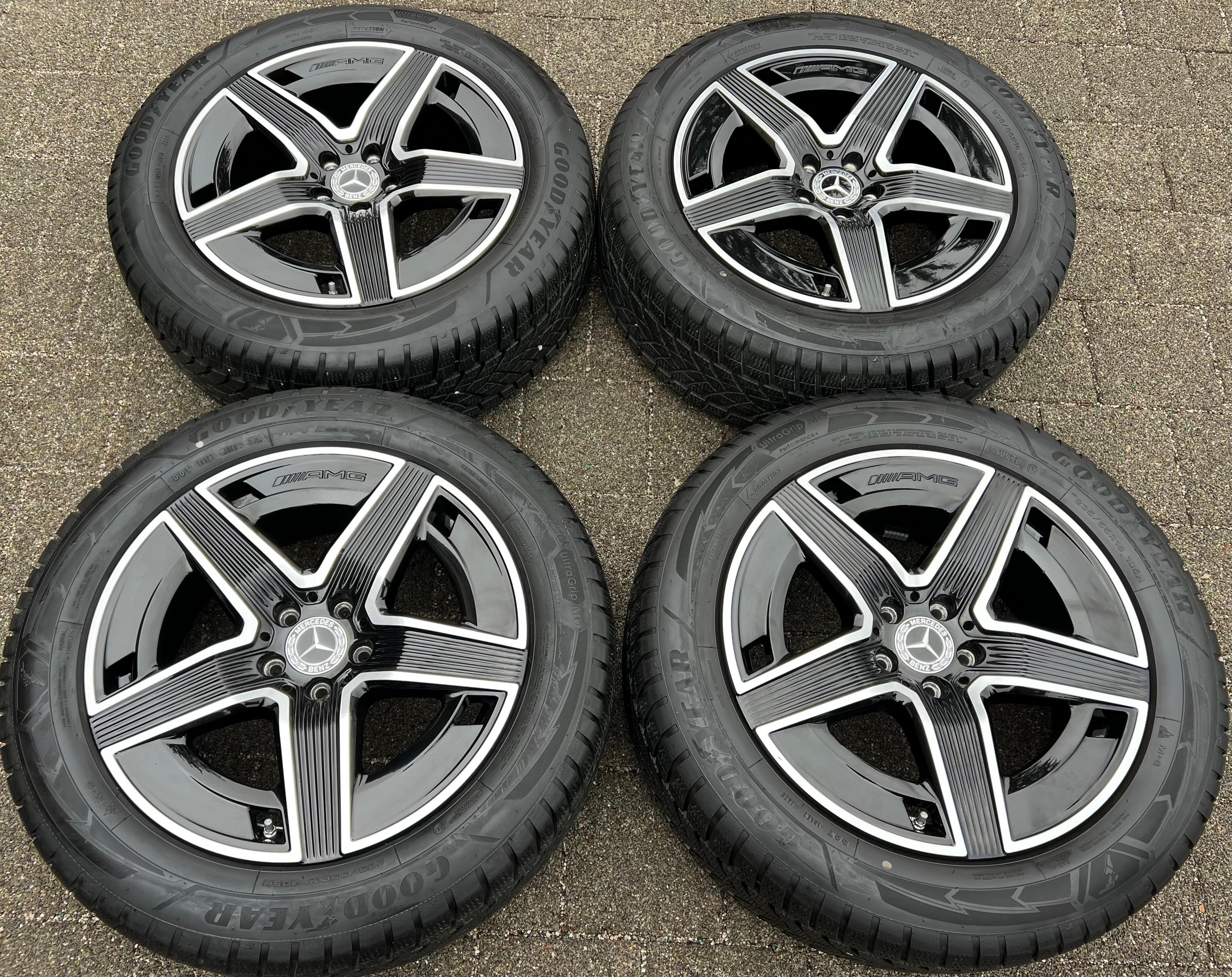 4 llantas de aluminio originales de 19" para invierno para Mercedes GLC X254 W254 AMG A2544010400 2022 con sistema de control de presión de neumáticos (TPMS)