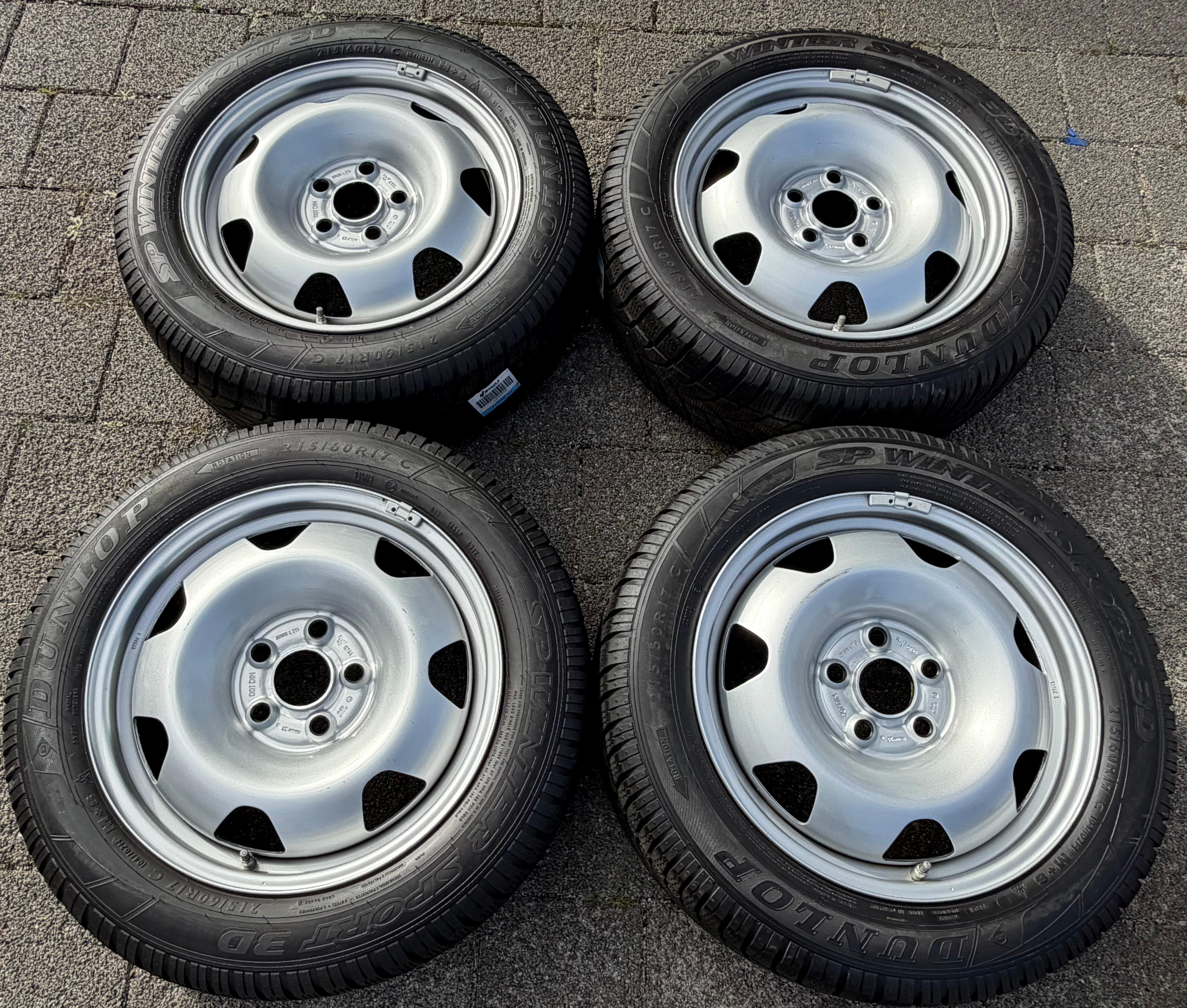 4 WINTERRÄDER 17" VW BUS T5 T6 T6.1 215/60R17C 104/102H DUNLOP 2024 RDKS