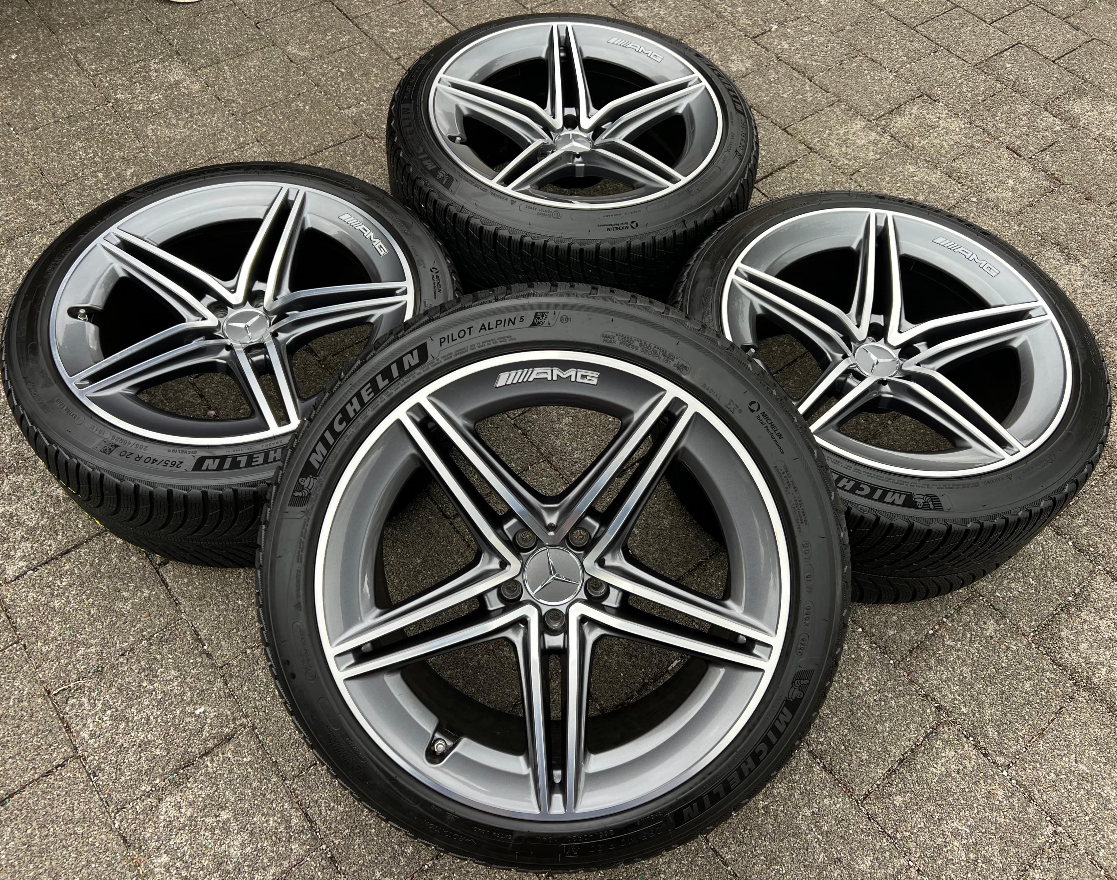 4 ORIGINELE 20" LICHTMETALEN WINTERWIELEN MERCEDES BENZ AMG GT X290 A2904010400 A2904010500