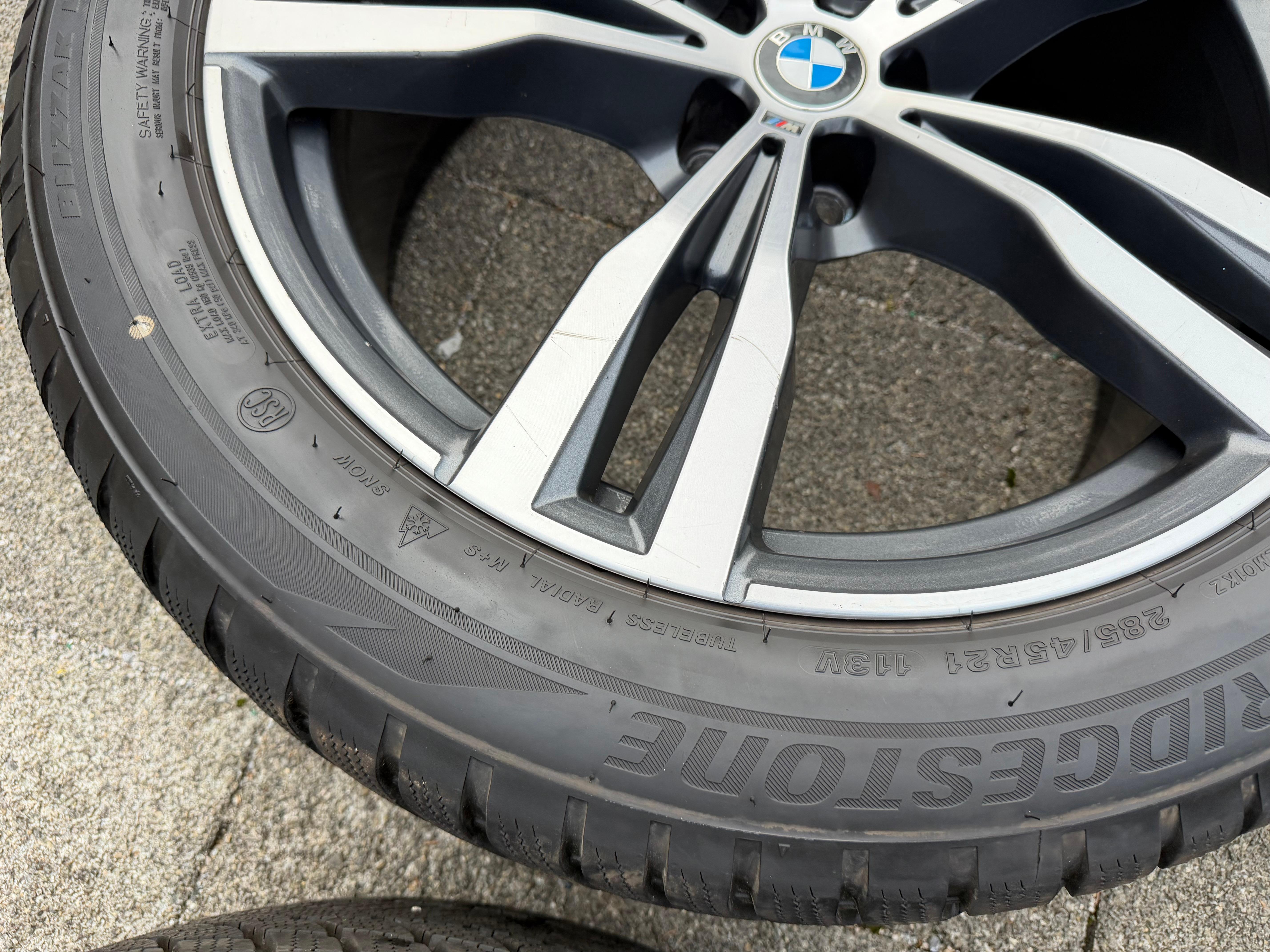 4 originele 21" aluminium winterwielen BMW X7 G07 285/45R21 113V Styling 754M M754 2023 TPMS