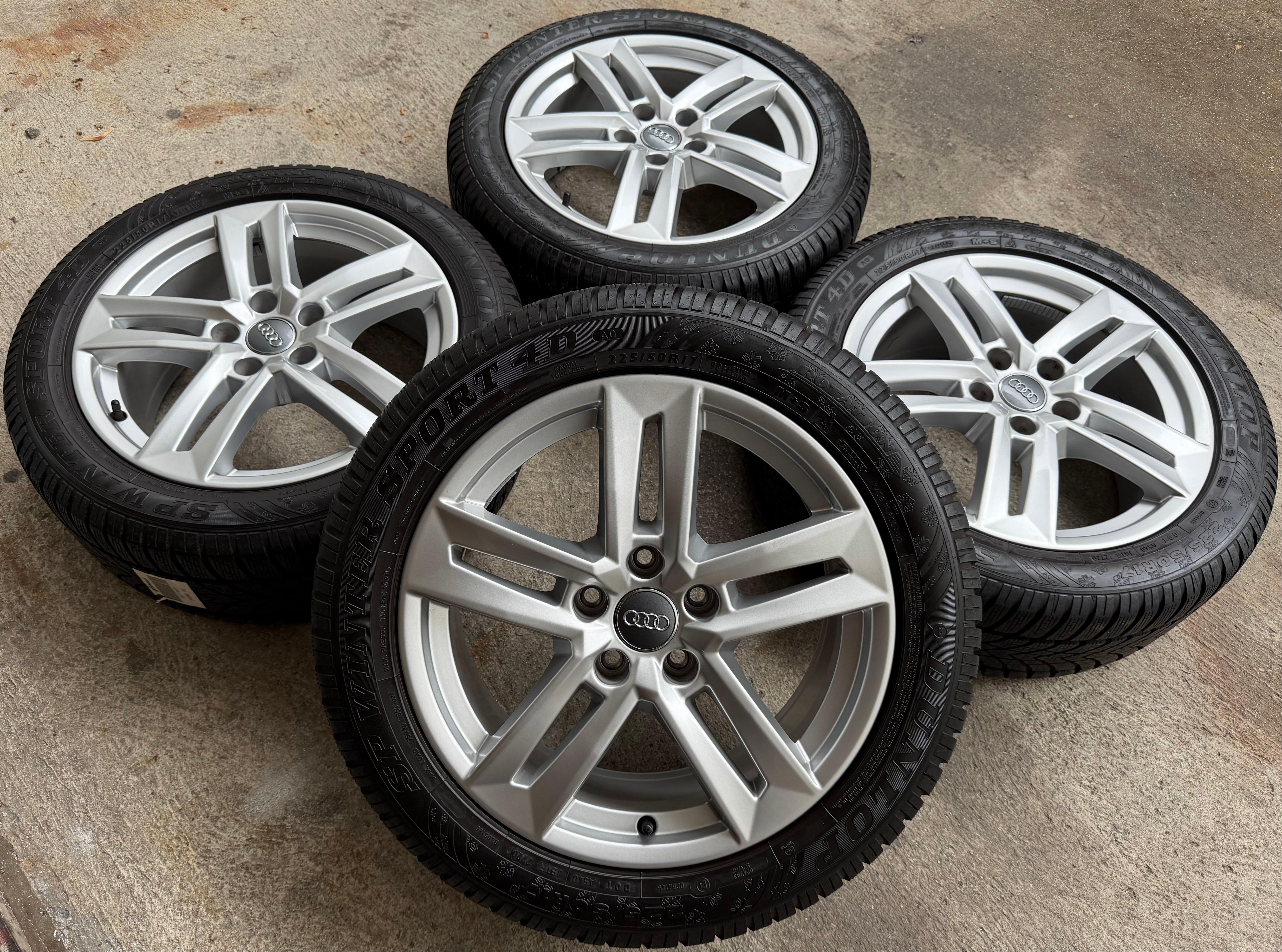 4 Original 17" Alu Winterräder Audi A4 B9 8W 8W0601025P 225/50R17 98H Dunlop